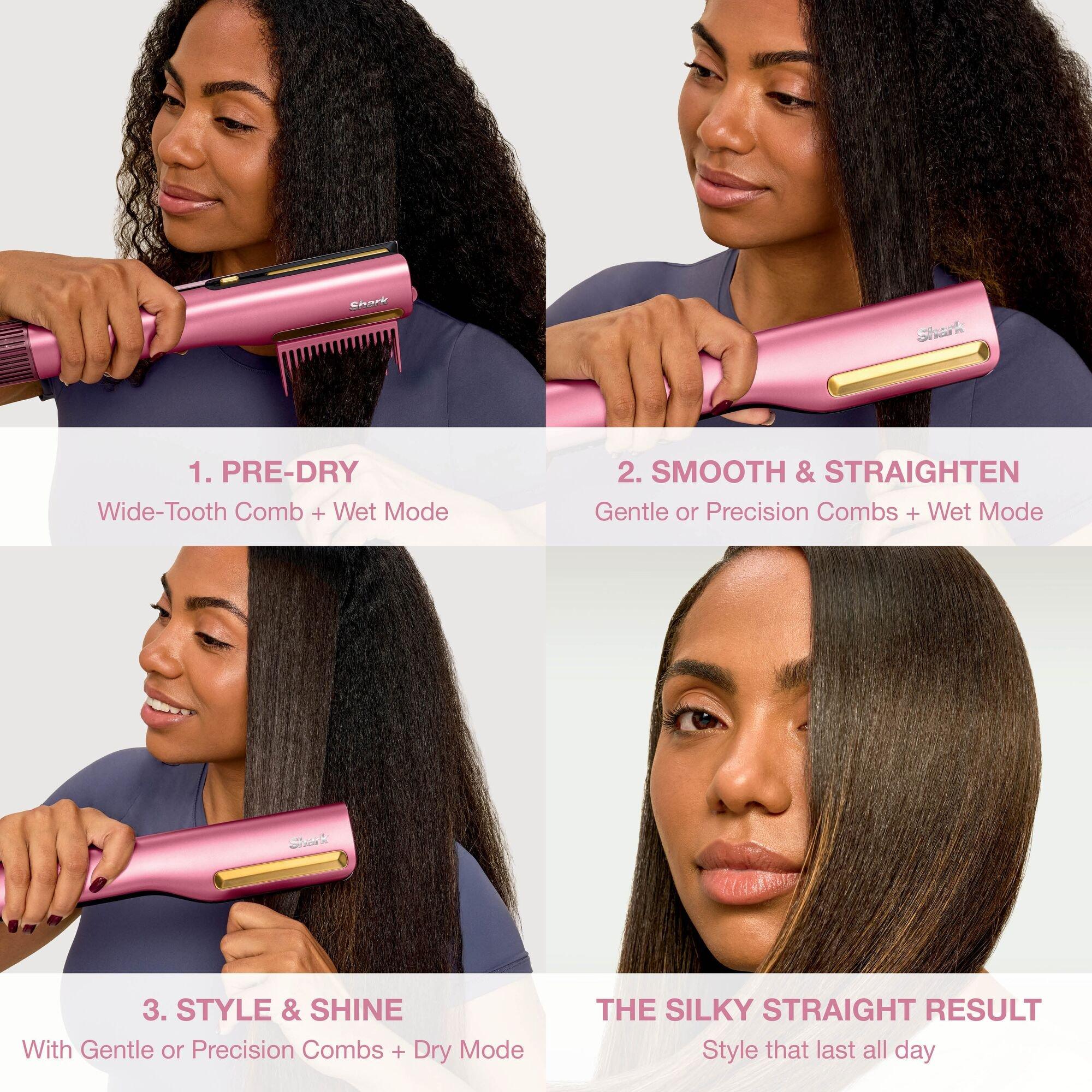 Rose Petal - Shark - SilkiPro Hair Straightener + Dryer HT401UKPK - 4
