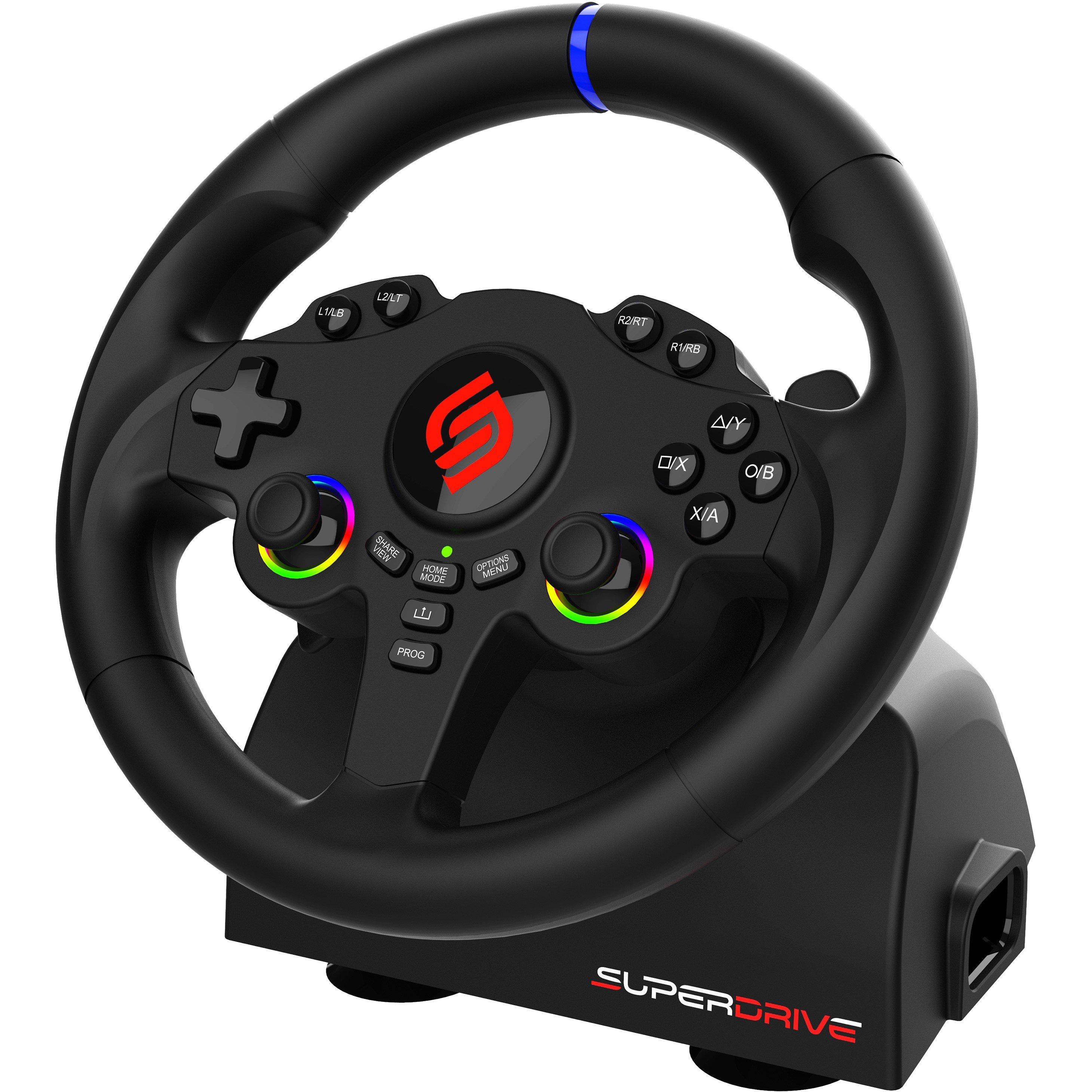Black - Subsonic - Subsonic 220 RS-5 Gaming Steering Wheel & Pedals - 2