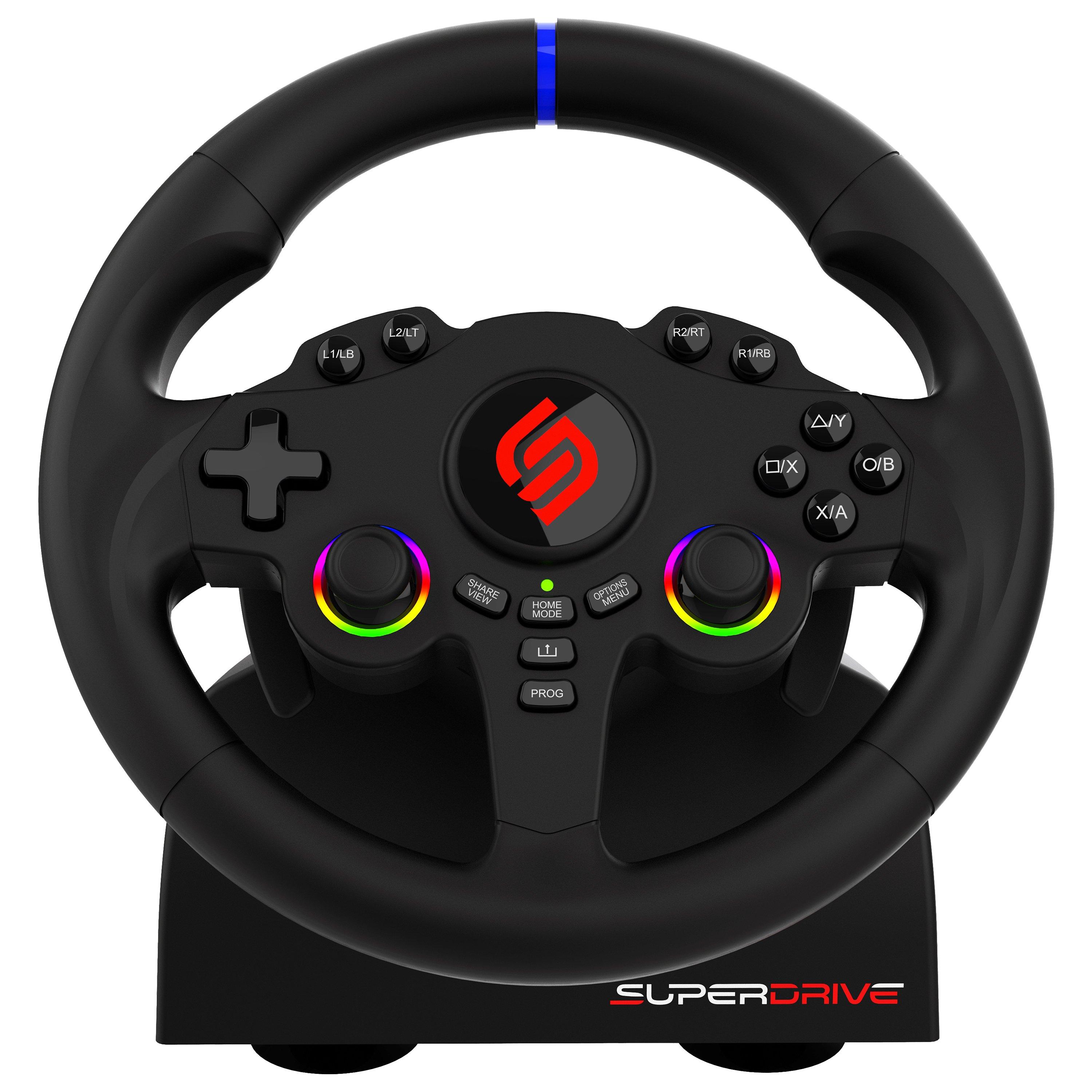 Black - Subsonic - Subsonic 220 RS-5 Gaming Steering Wheel & Pedals - 3