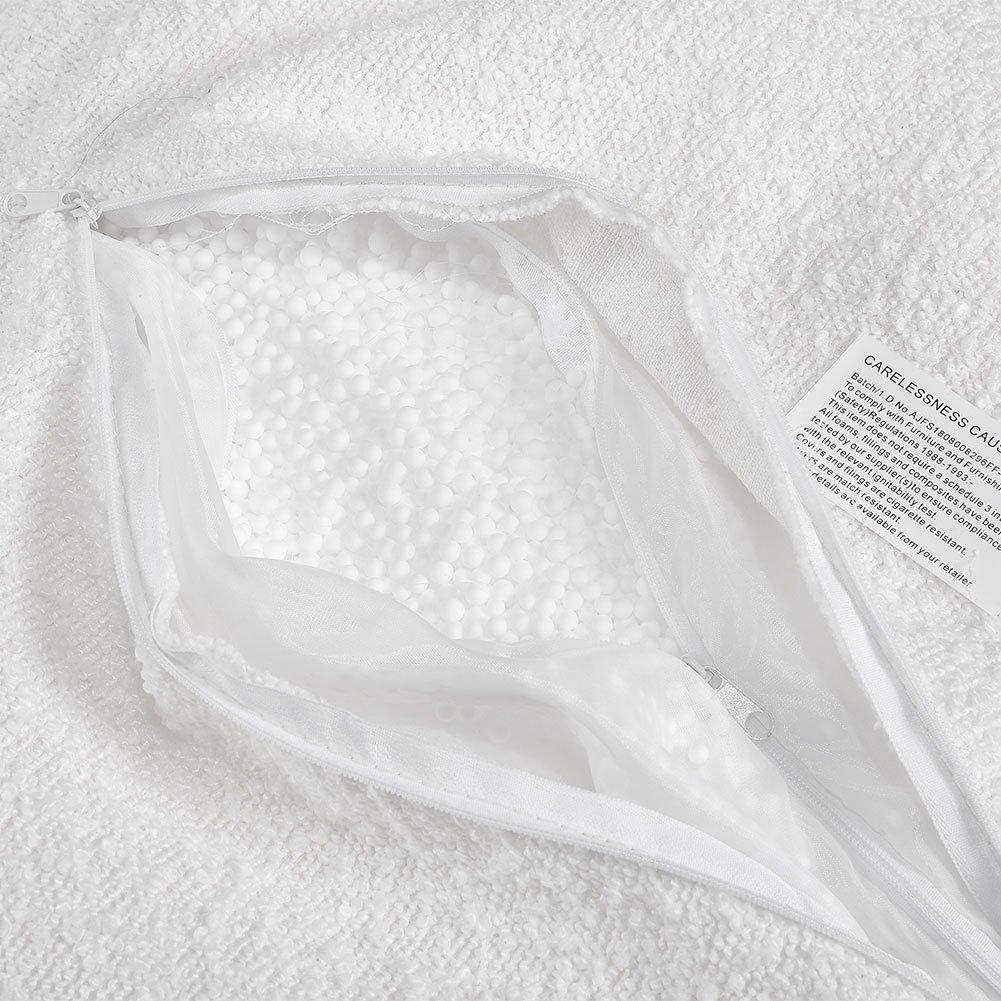 White - Kabinet UK - Bean Bag Footstool Cube - 6