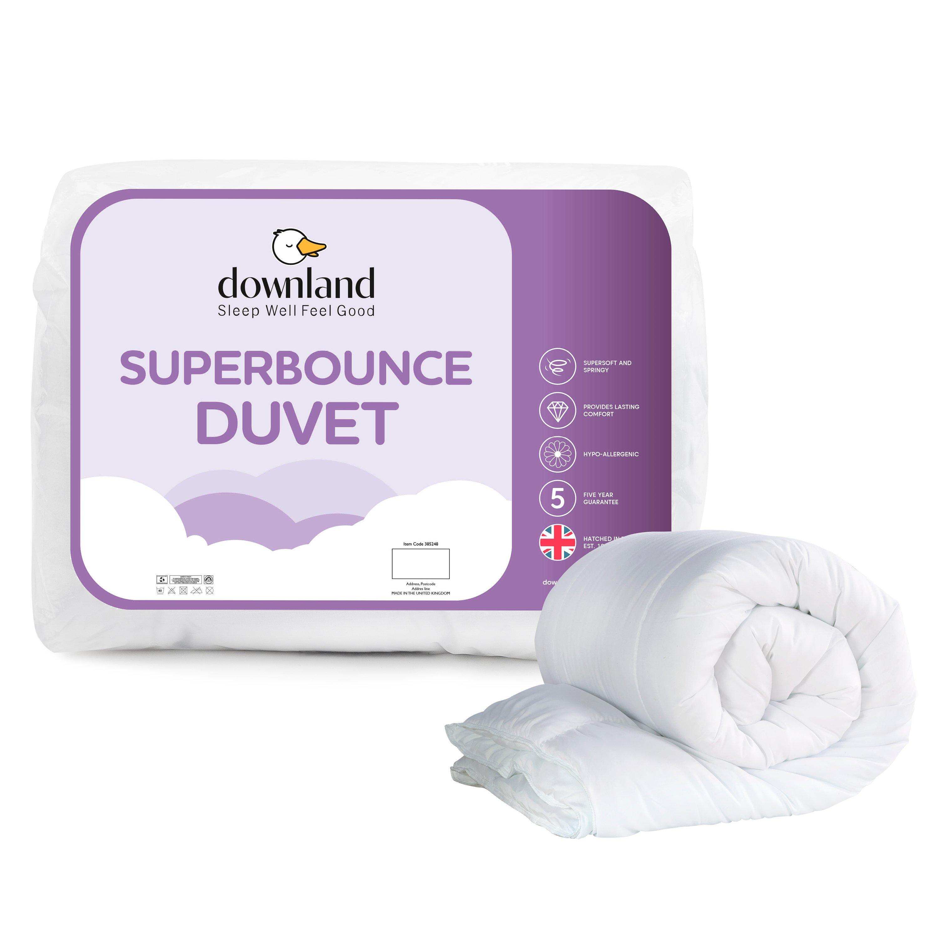 Downland  Superbounce 13.5 Tog Duvet - White - Single