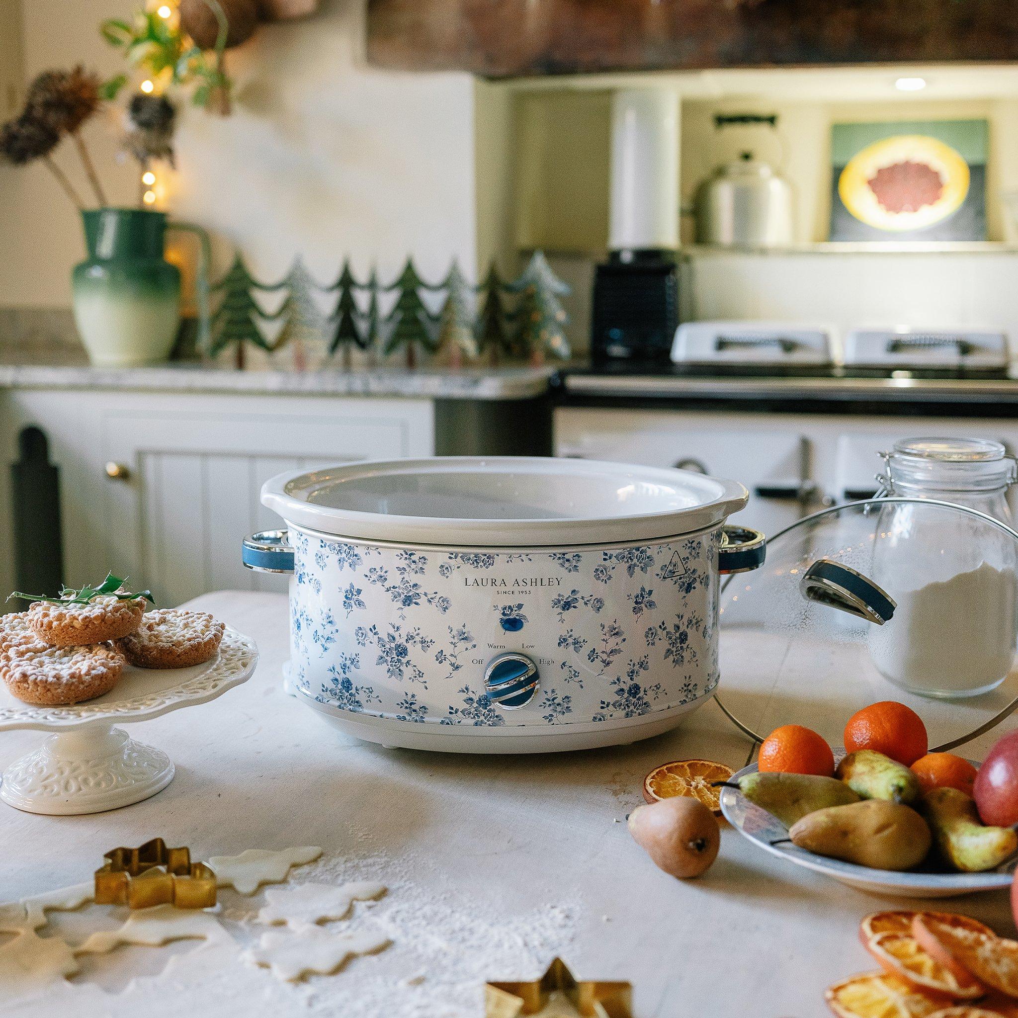 White - View Quest - Laura Ashley 6.5L Slow Cooker China Rose - 3