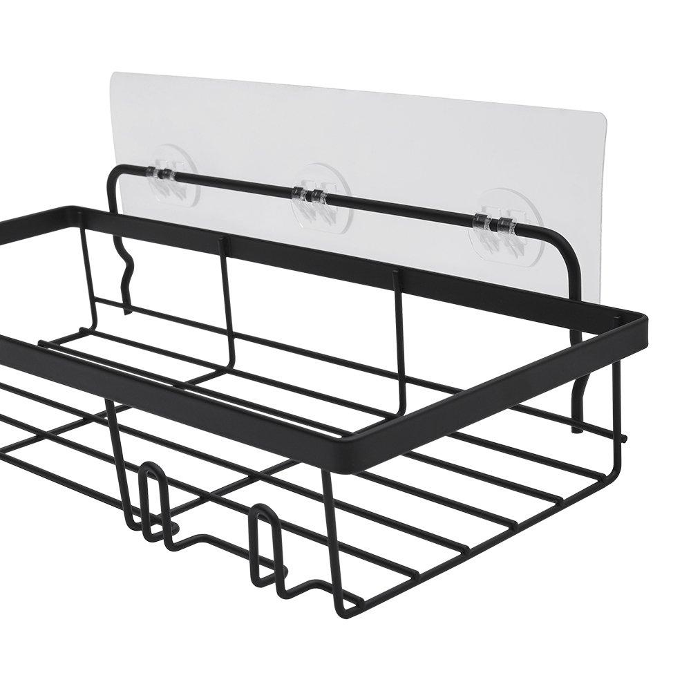 Black - LIFE IDEAS - 4-Piece No Drill Shower Caddy Set - 8