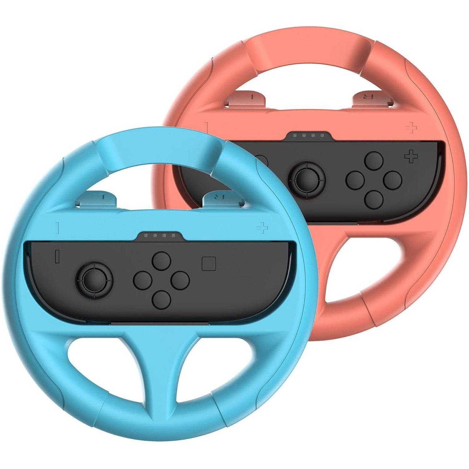 Blue / Red - Subsonic - Steering Wheels For Nintendo Switch & Switch 2 - 1