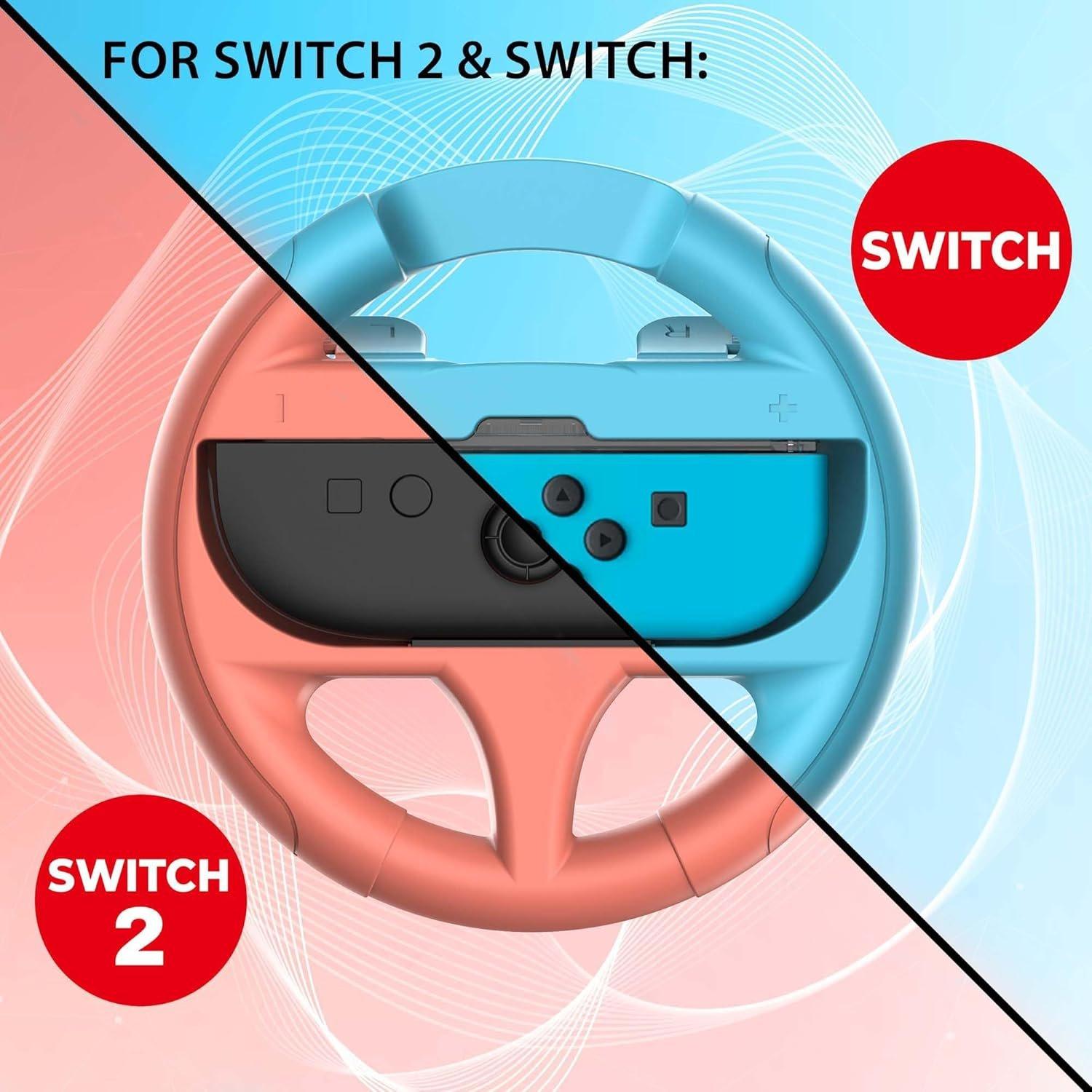 Blue / Red - Subsonic - Steering Wheels For Nintendo Switch & Switch 2 - 2