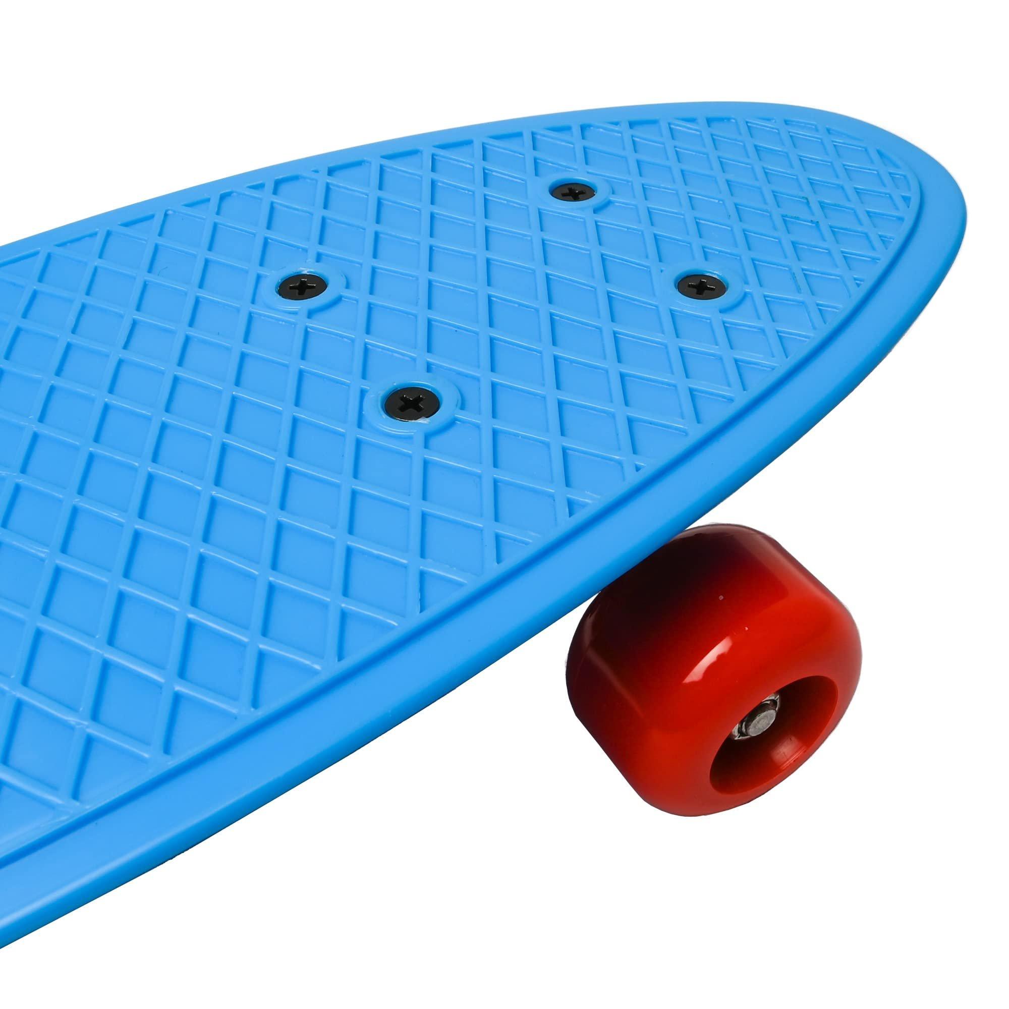 Multi Colour - M.Y - 22 Retro Cruiser Skateboard - Blue - 4