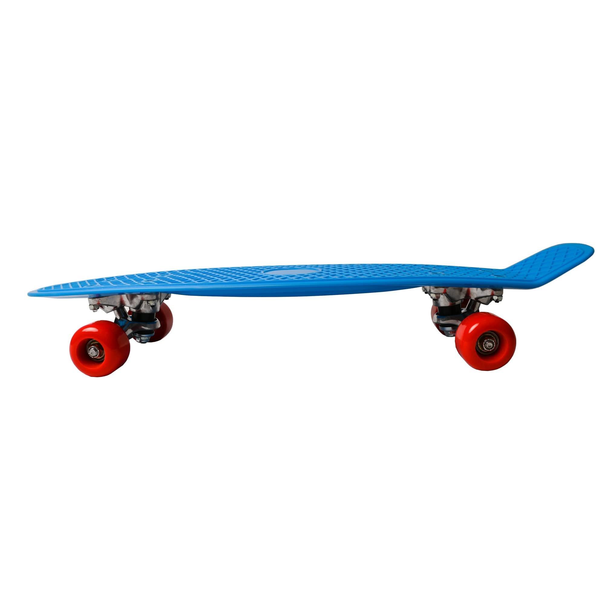 Multi Colour - M.Y - 22 Retro Cruiser Skateboard - Blue - 5