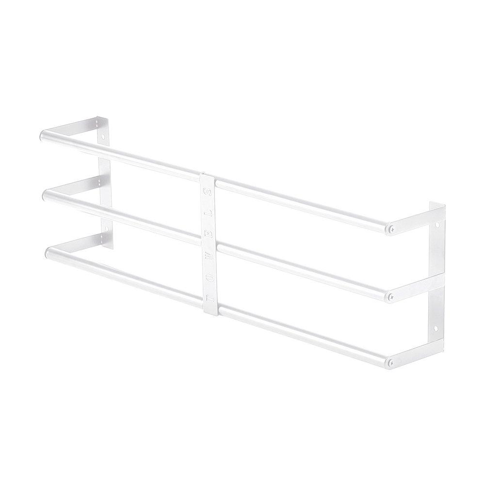 Silver - LIFE IDEAS - Bathroom Wall Mounted Towel Rack - 4