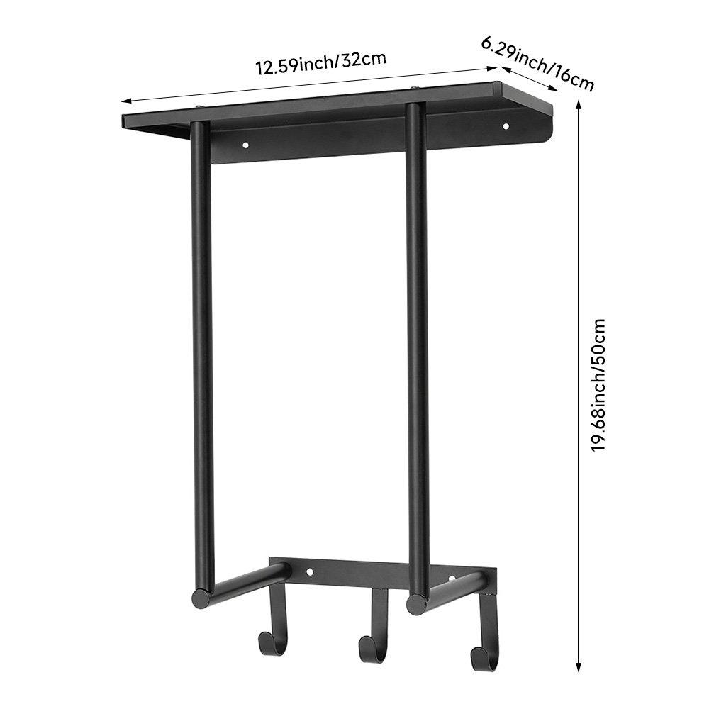 Black - LIFE IDEAS - Wall-Mounted Towel Rack - 2