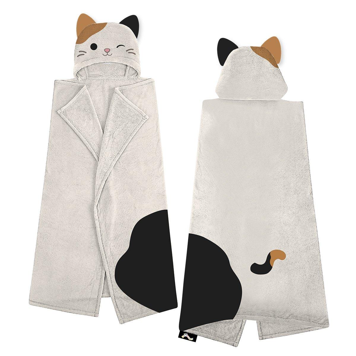 Squishmallows Camcat Hooded Fleece Blanket