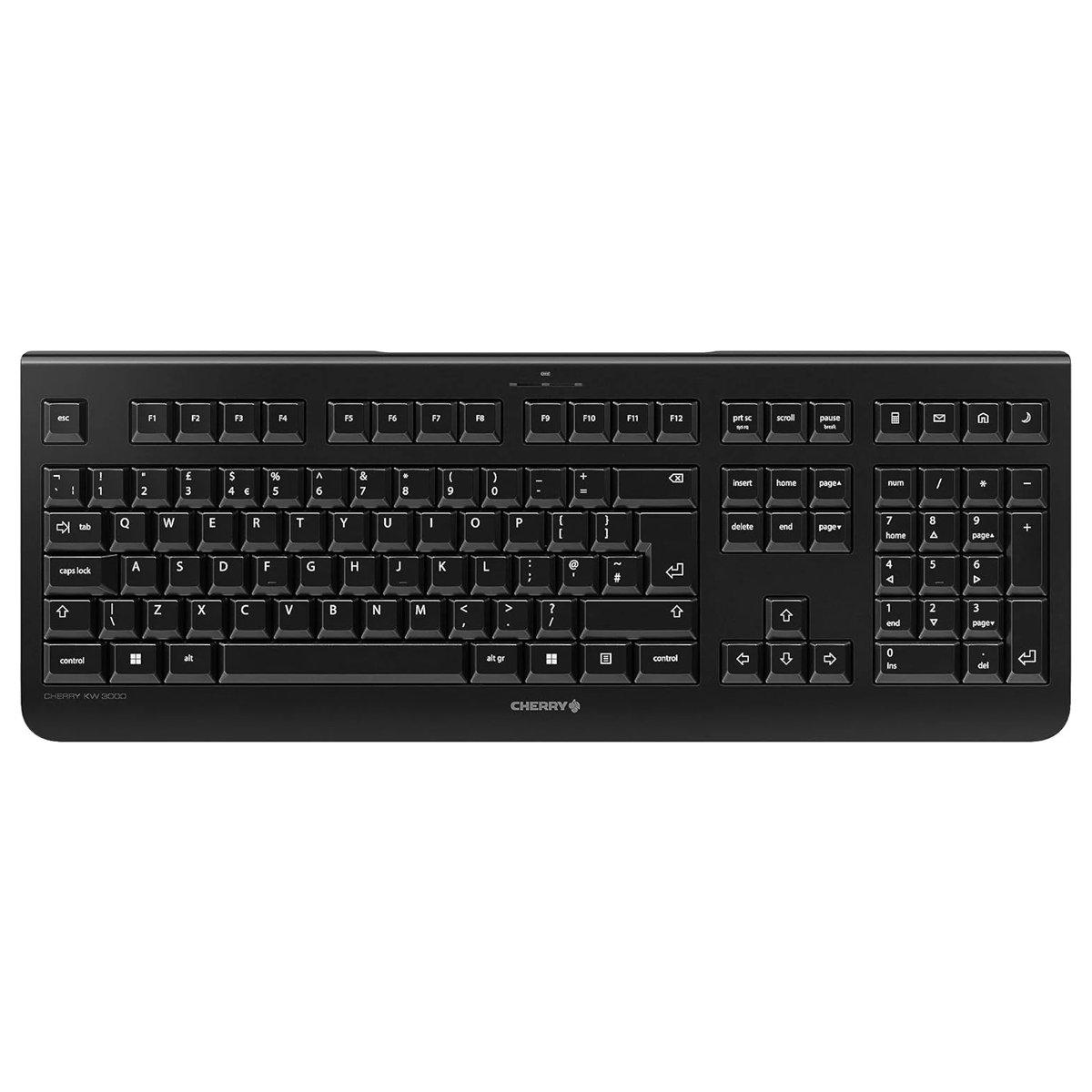 Black - Generic - Cherry KW3000 Slim Wireless Keyboard - UK Layout - 1