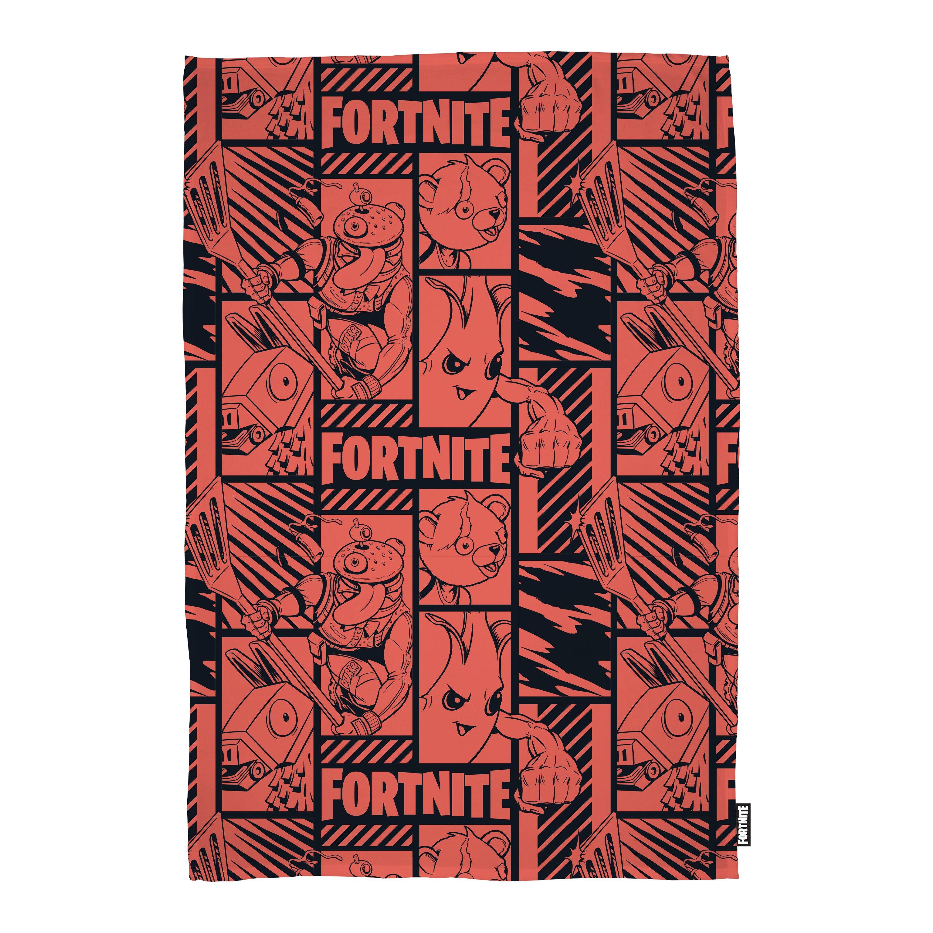 Fortnite  Kids Clutch Fleece Blanket - Red - 100x150cm