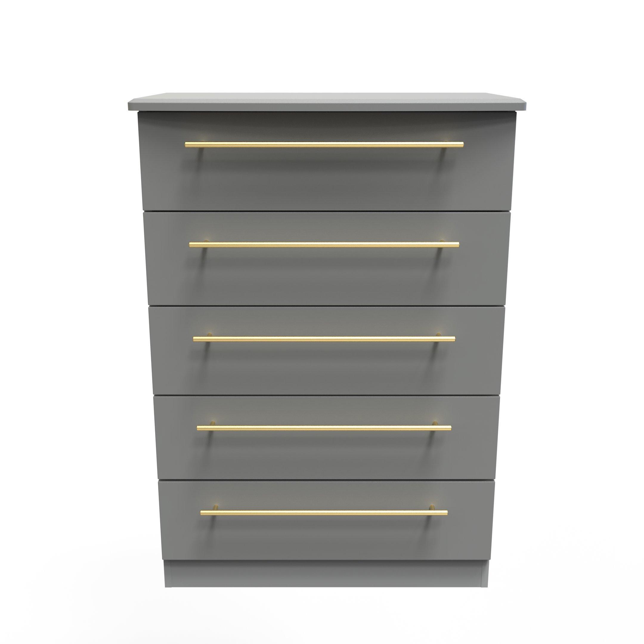 Dusk Grey - Welcome Furniture - Haworth 5 Drawer Chest - 2