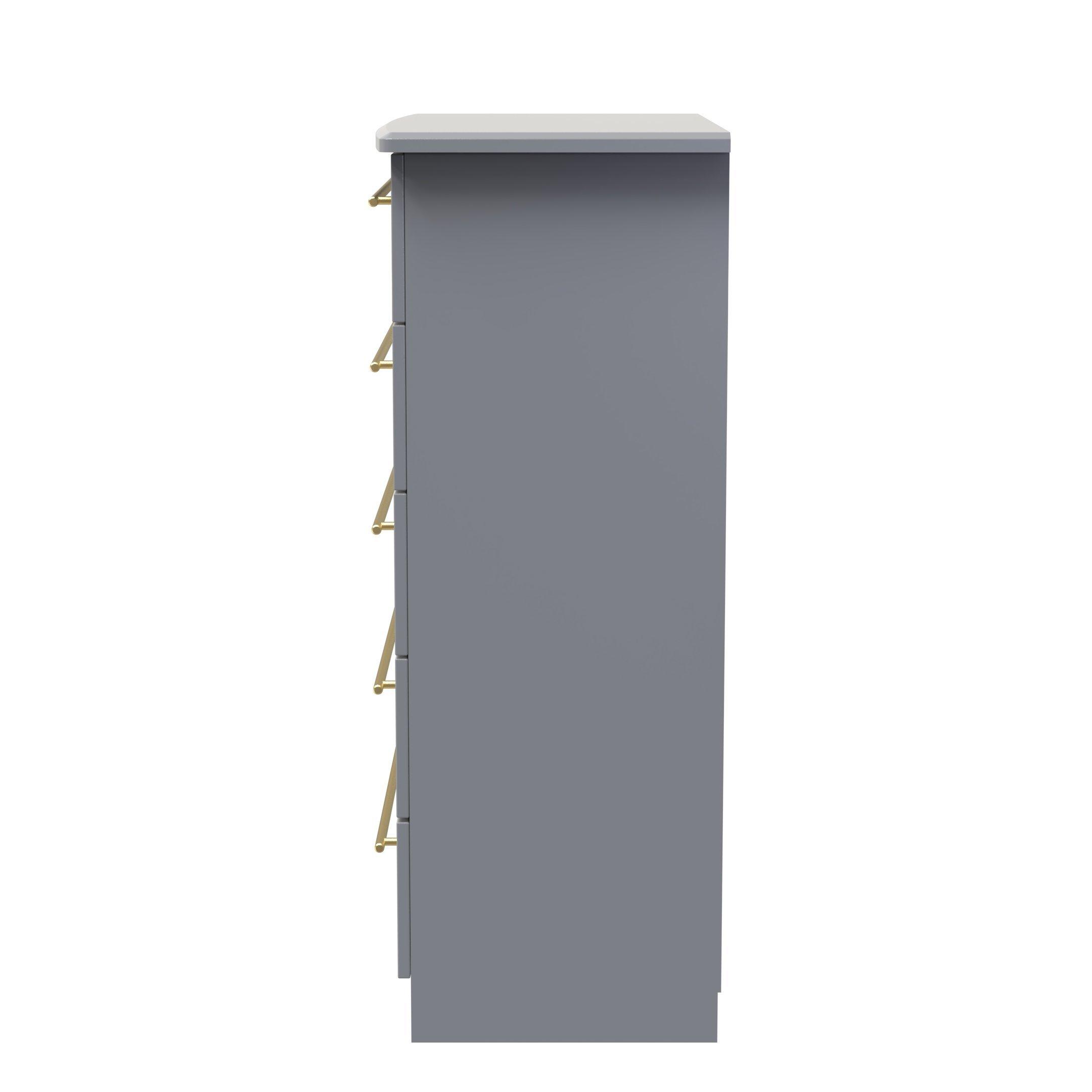 Dusk Grey - Welcome Furniture - Haworth 5 Drawer Chest - 3