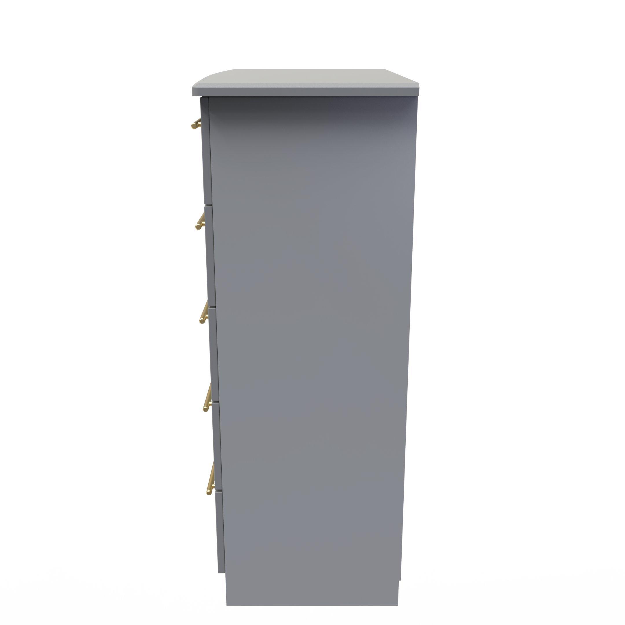 Dusk Grey - Welcome Furniture - Haworth 5 Drawer Chest - 4