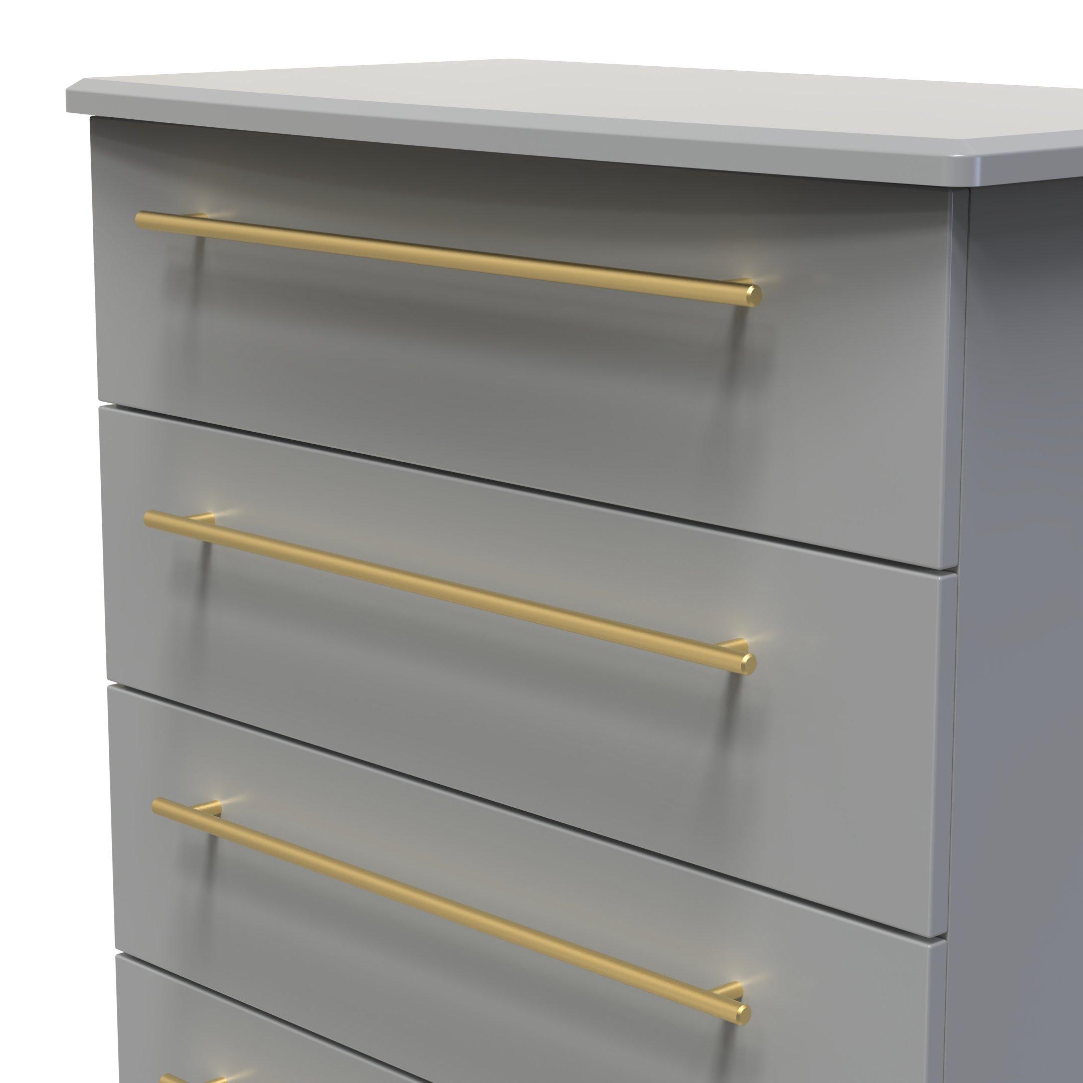 Dusk Grey - Welcome Furniture - Haworth 5 Drawer Chest - 7