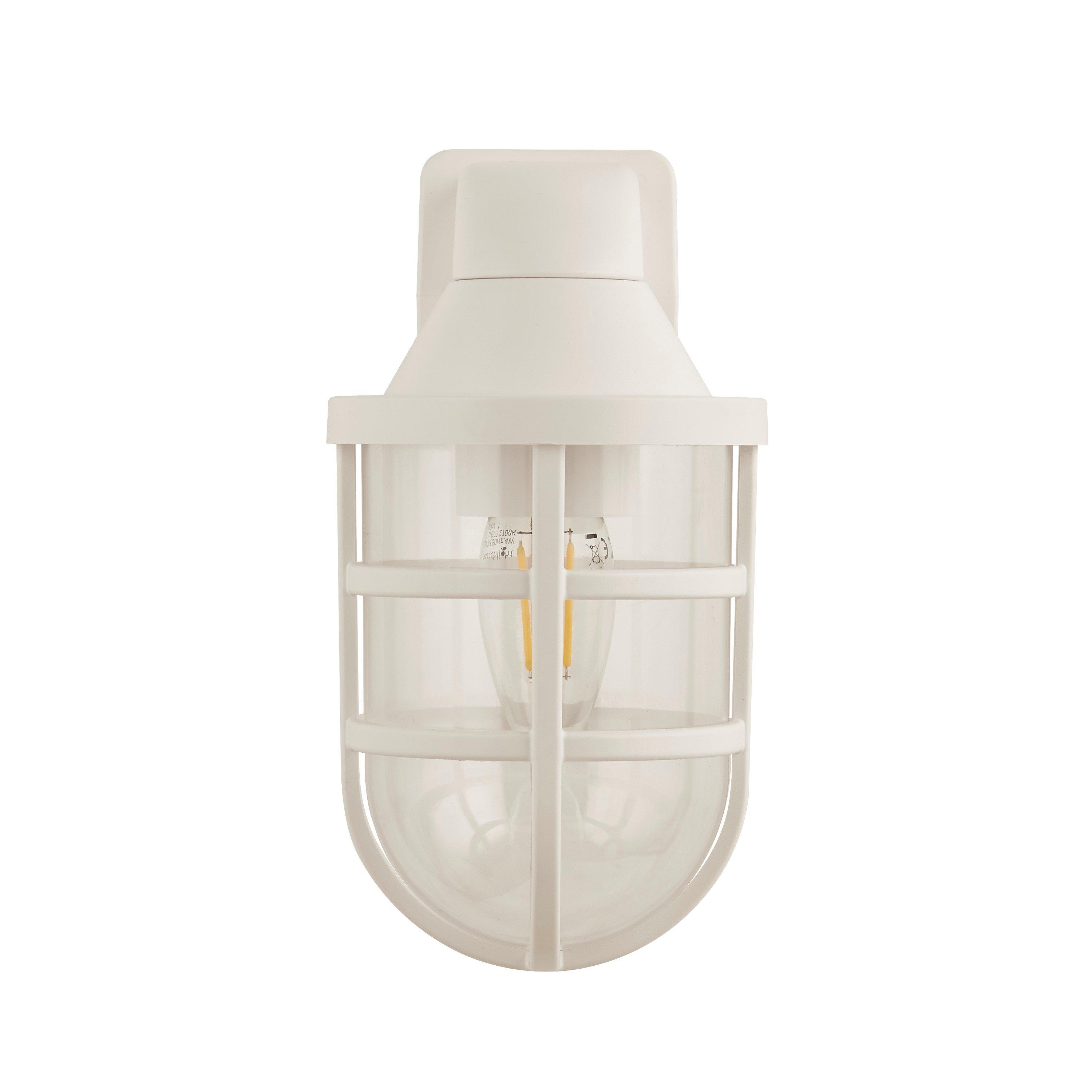 White Clear And - Lighting Collection - EVER - PLASTIC OUTDOOR WALL LIGHT WHITE - 3