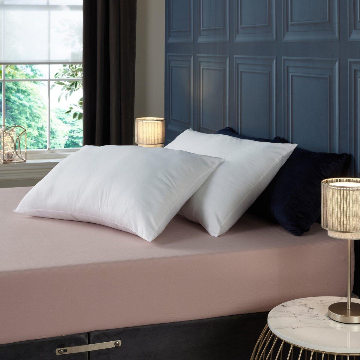 White - Downland - Downland Anti-Bacterial Pillow Pair - 4