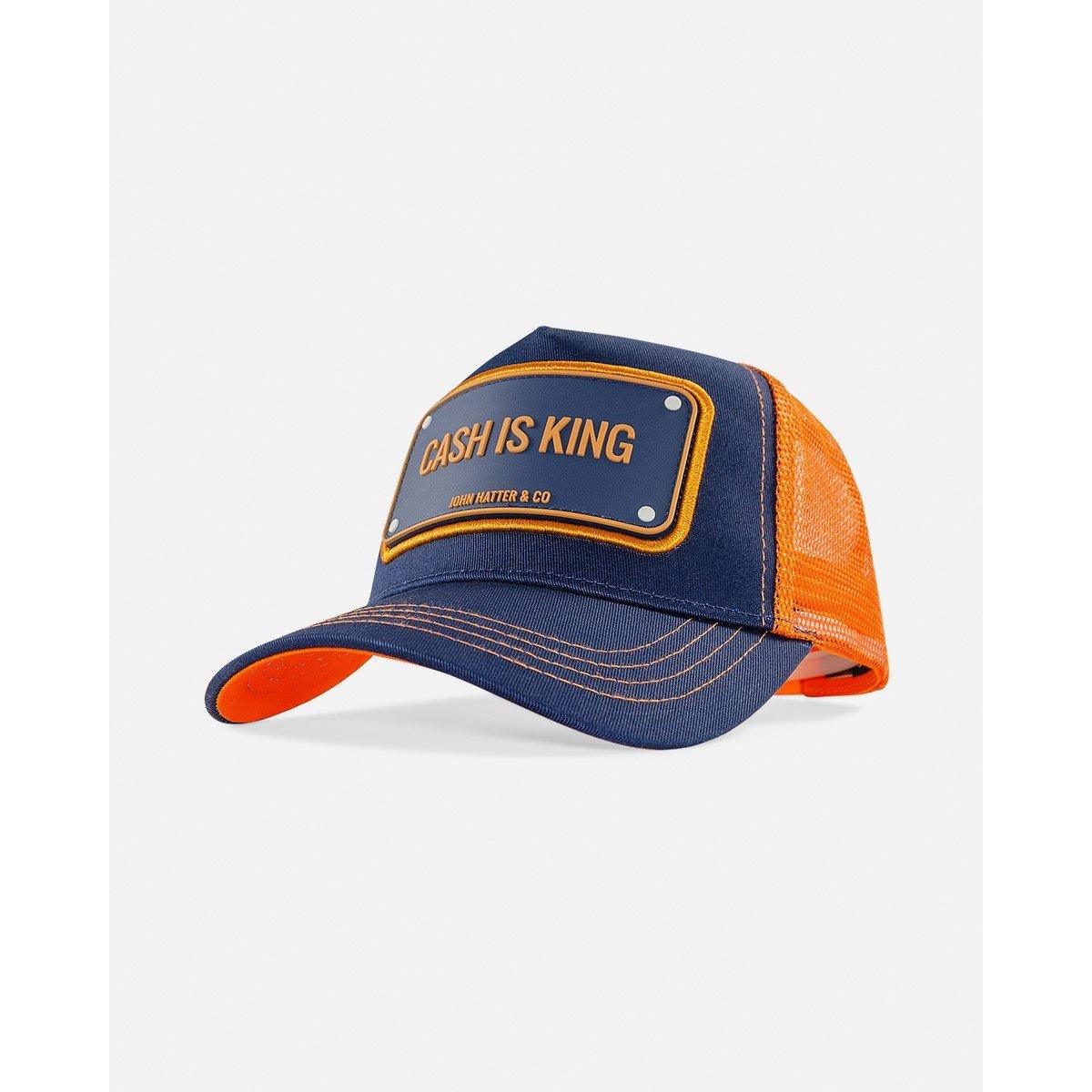 Dark Blue/Orng - John Hatter and CO - Cash Is King Trucker Cap - 1