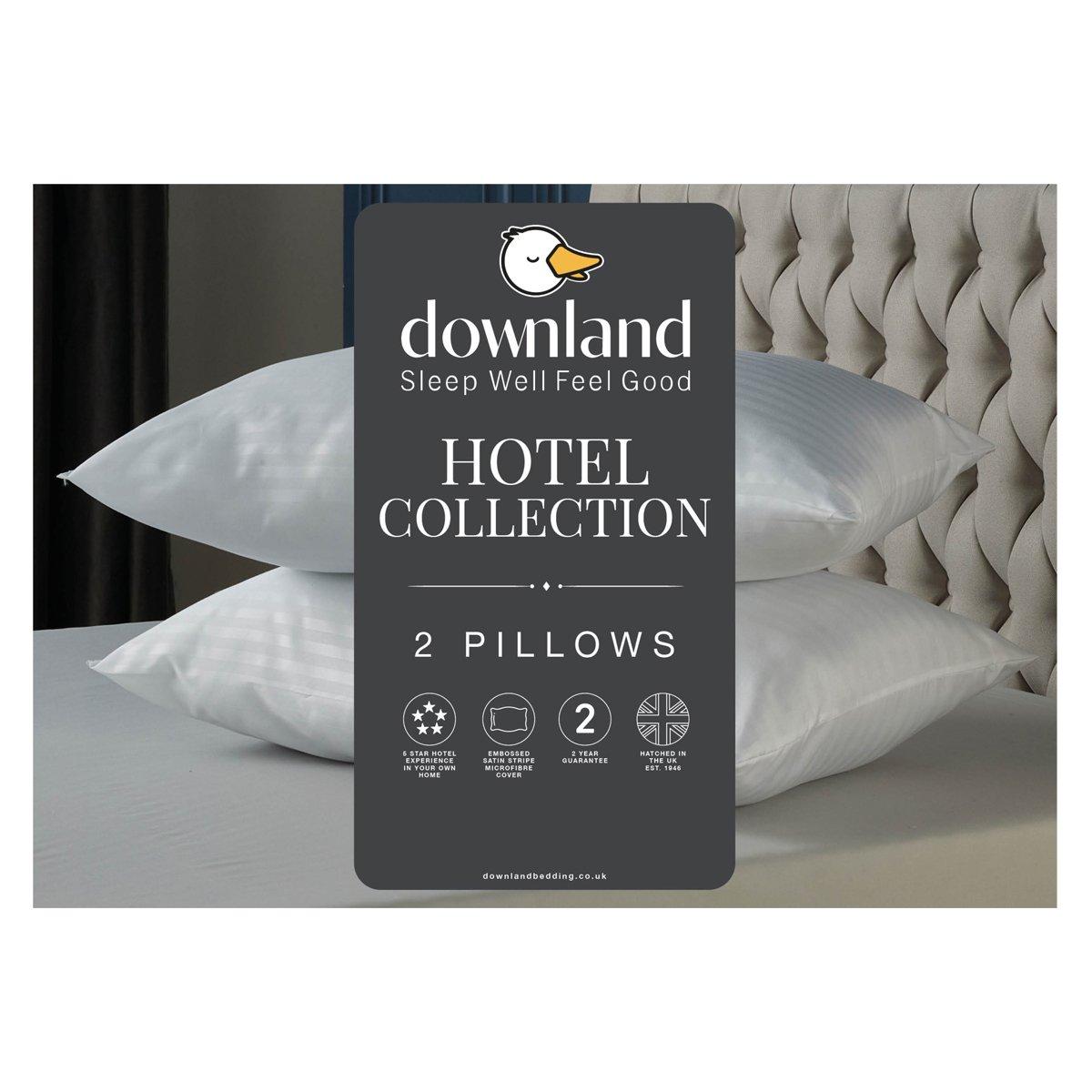 White - Downland - Downland Hotel Collection Pillow Pair - 1