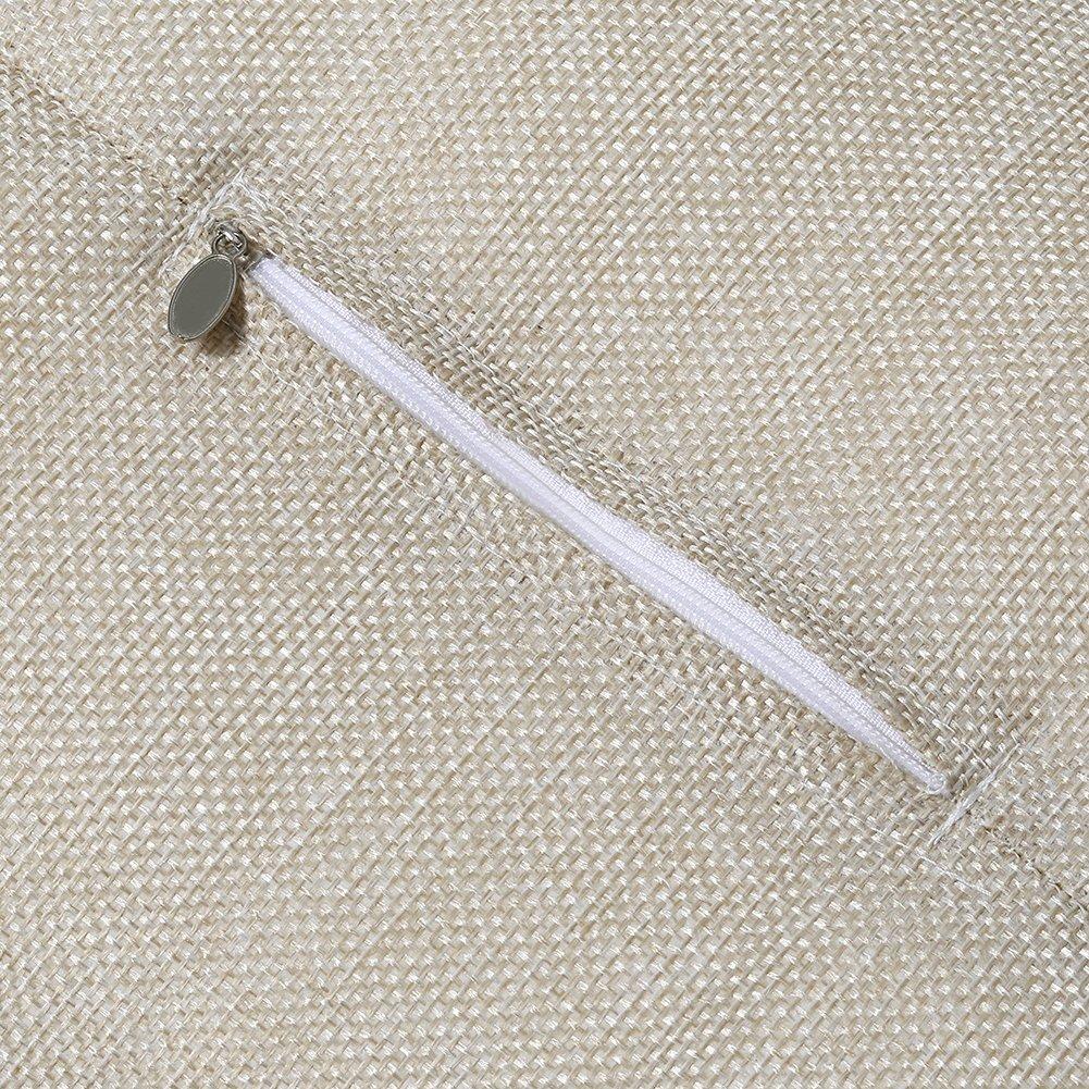 Beige - Kabinet UK - Round Bean Bag Footstool - 8