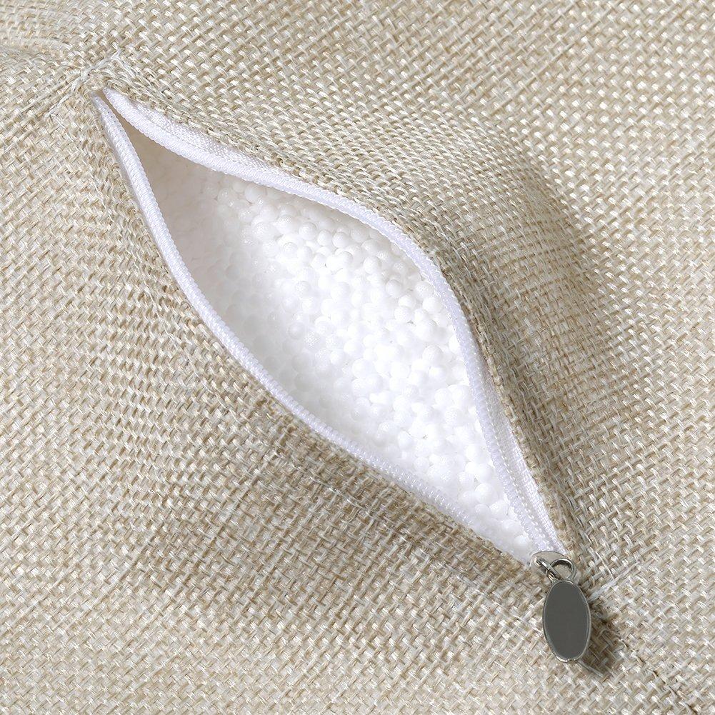 Beige - Kabinet UK - Round Bean Bag Footstool - 9