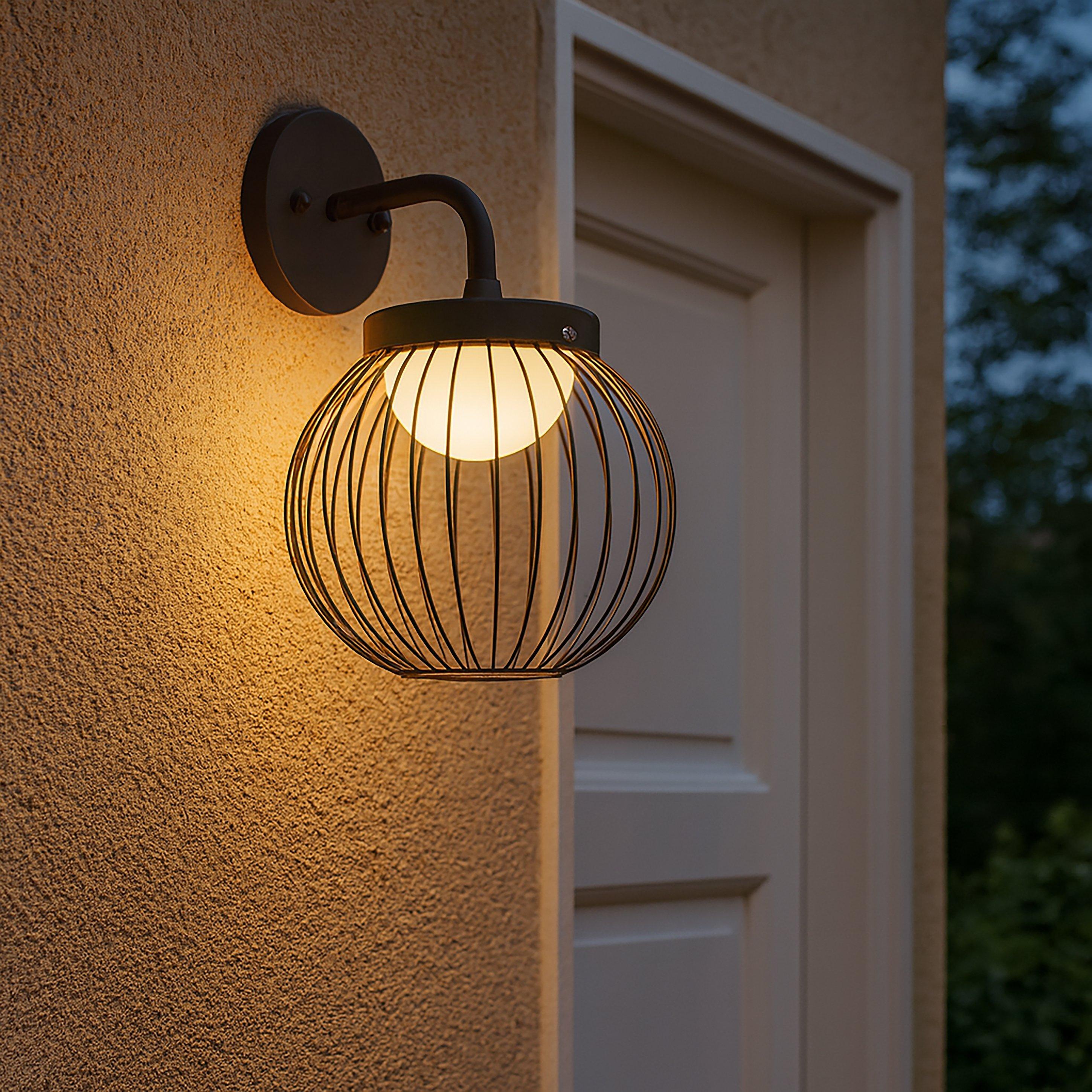 Black And Opal - Lighting Collection - CAGE - LED OUTDOOR WALL LIGHT - 1