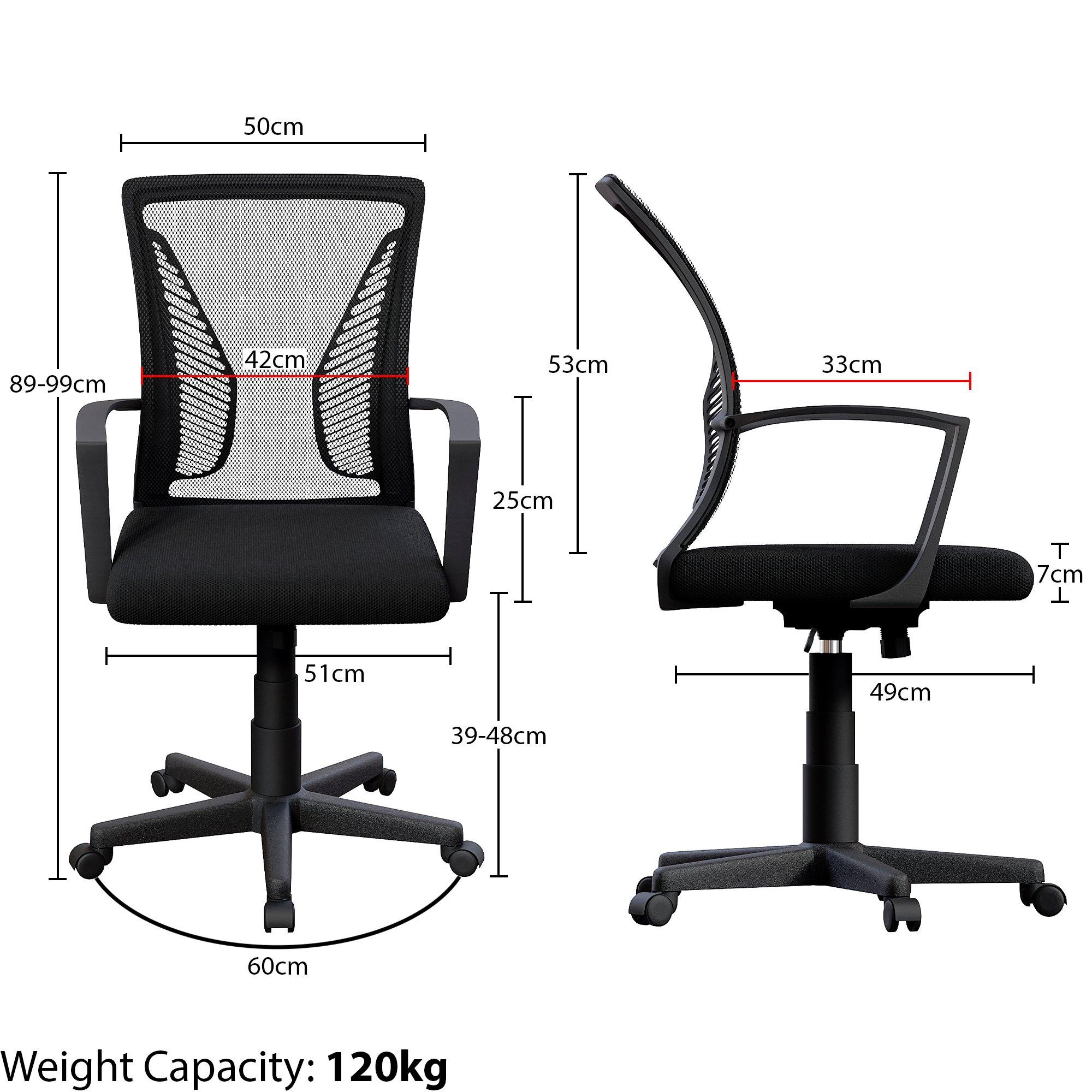 Black - Lassic - Vida Designs Airdrie Office Mesh Chair UKFR - 2