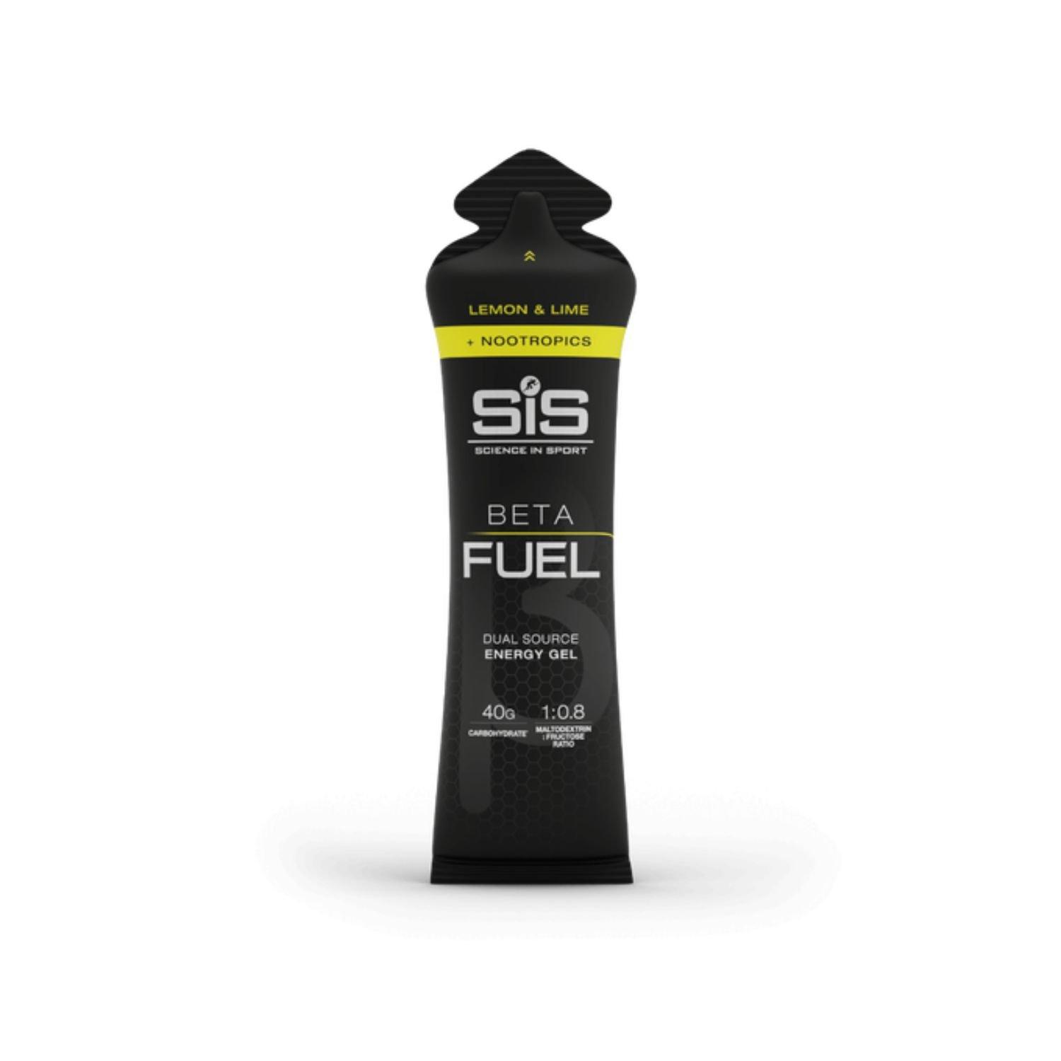 Sis  Beta Fuel + Nootropics Gels - 30 Pack - Lemon & Lime - Pack of 30