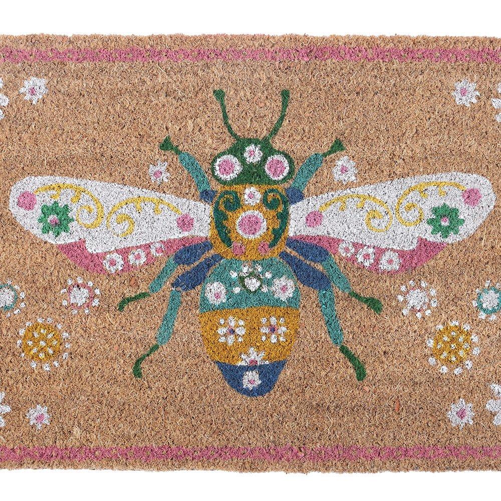 Multi - Something Different - Natural Floral Bee Doormat - 3