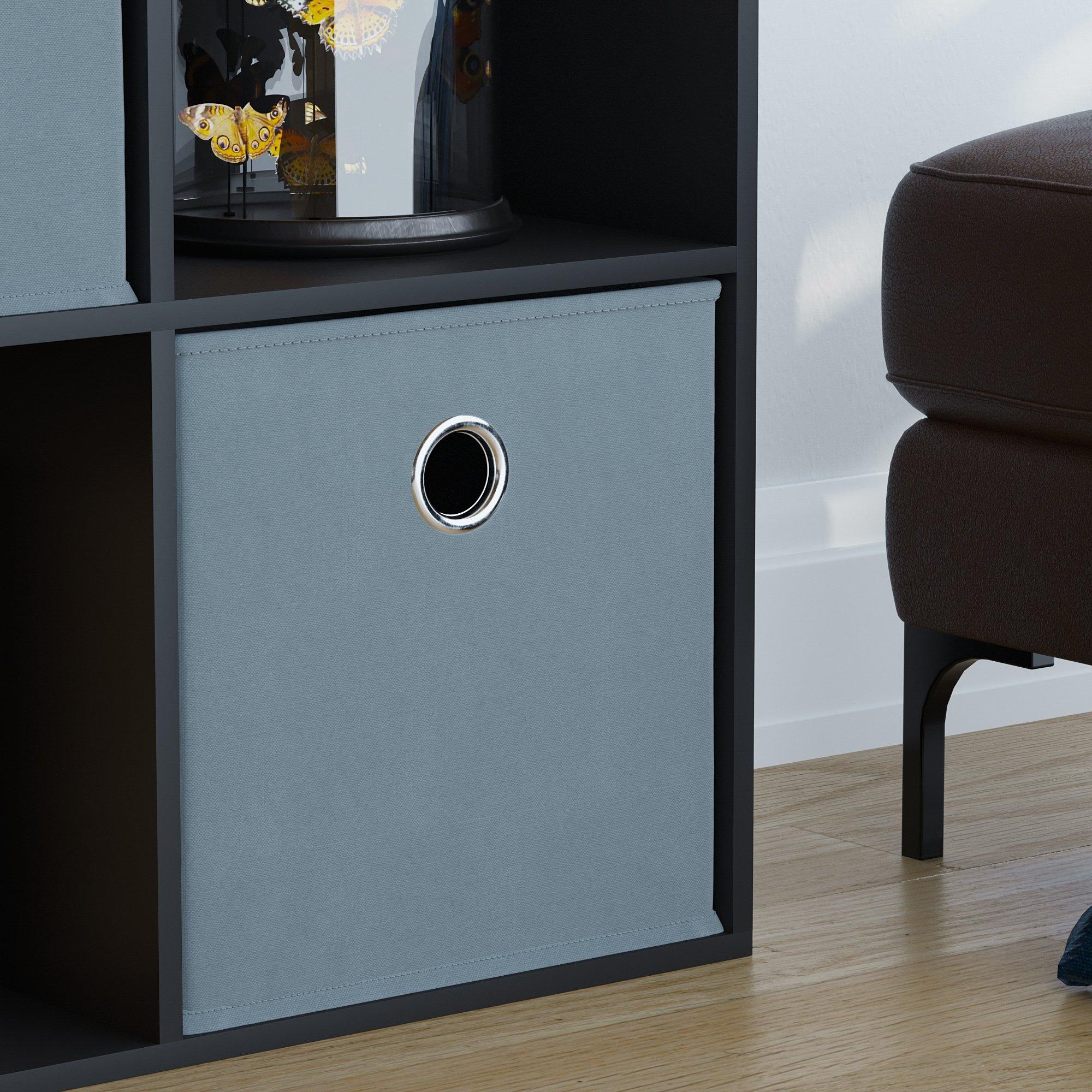 Grey - Lassic - 3x3 Cube Storage Unit (B) + Set of 5 Storage Cubes - 6