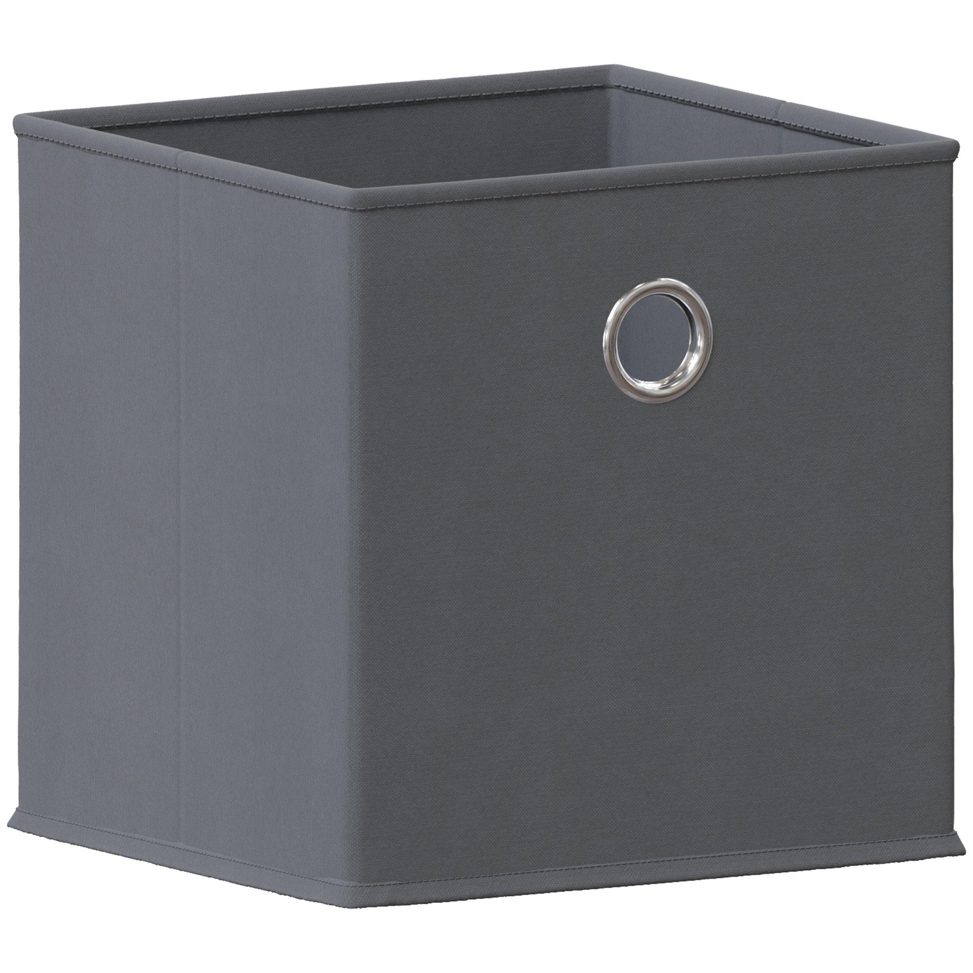 Grey - Lassic - 3x3 Cube Storage Unit (B) + Set of 5 Storage Cubes - 9