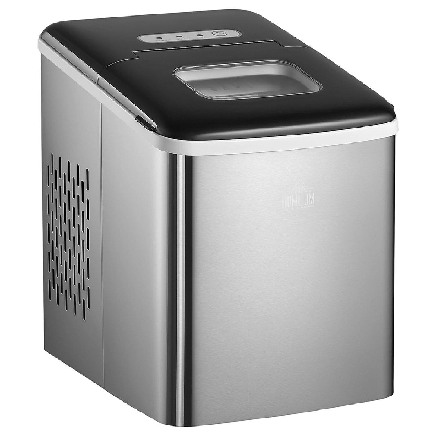 Silver - HOMCOM - Countertop Ice Maker Machine 12kg - 2