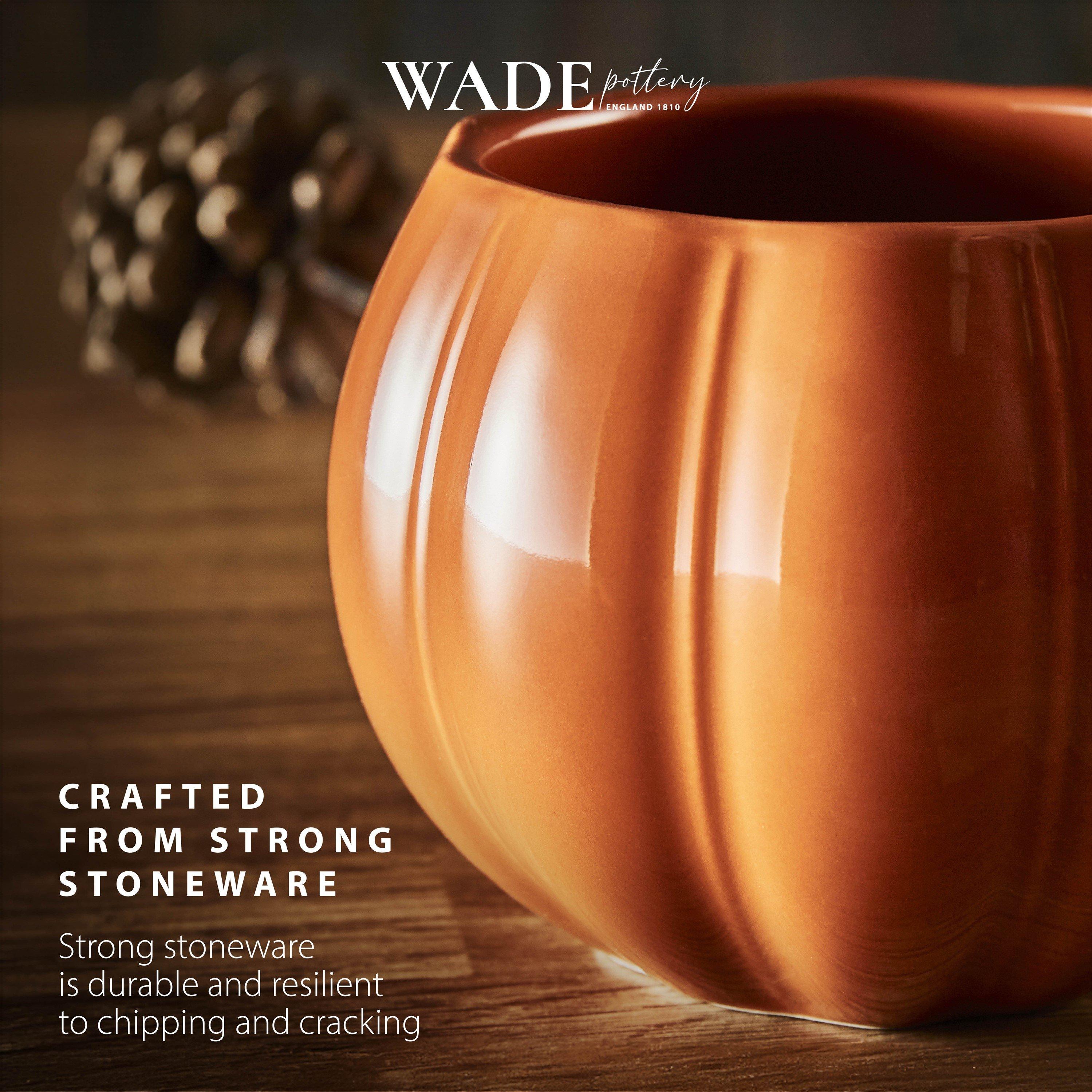 Orange - WADE - Wade Set of 2 Pumpkin Shaped Mugs with Smooth Glaze Interior 337ml Orange WA976005ORA - 6