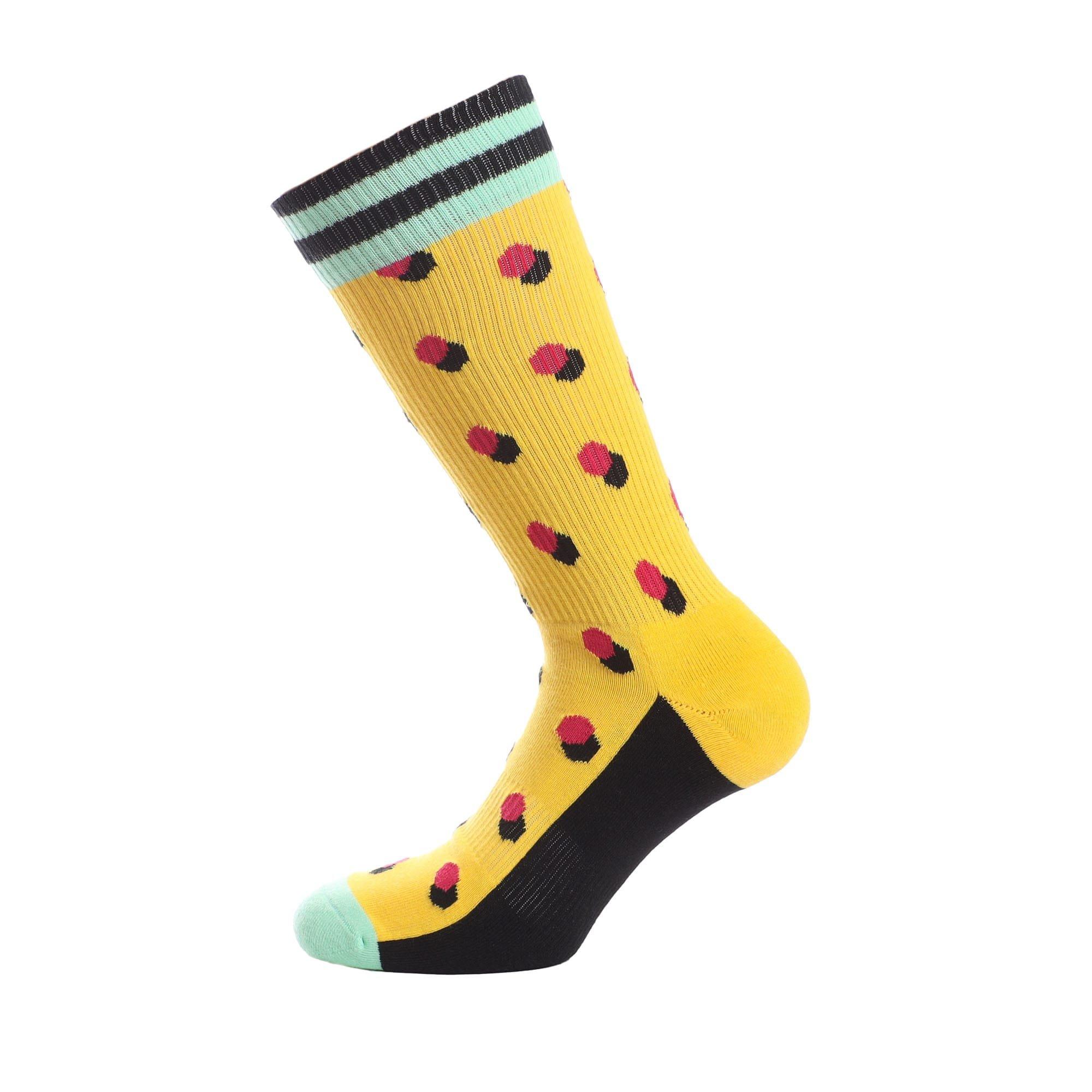 Yellow - Happy Socks - Athletic Shadow Dot Socks - 1