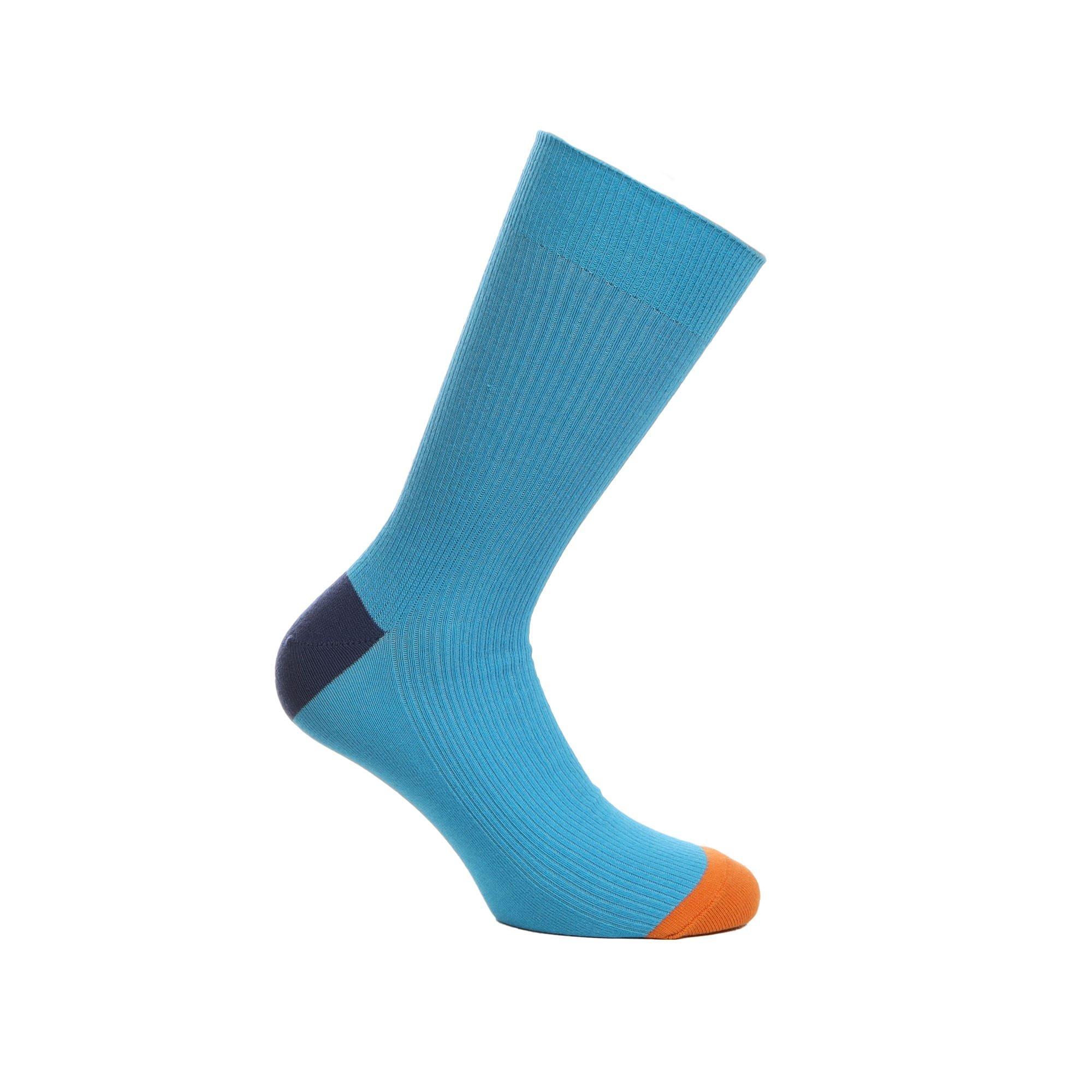 Blue - Happy Socks - Ribbed Embroidery Sunny Side Up Socks - 2