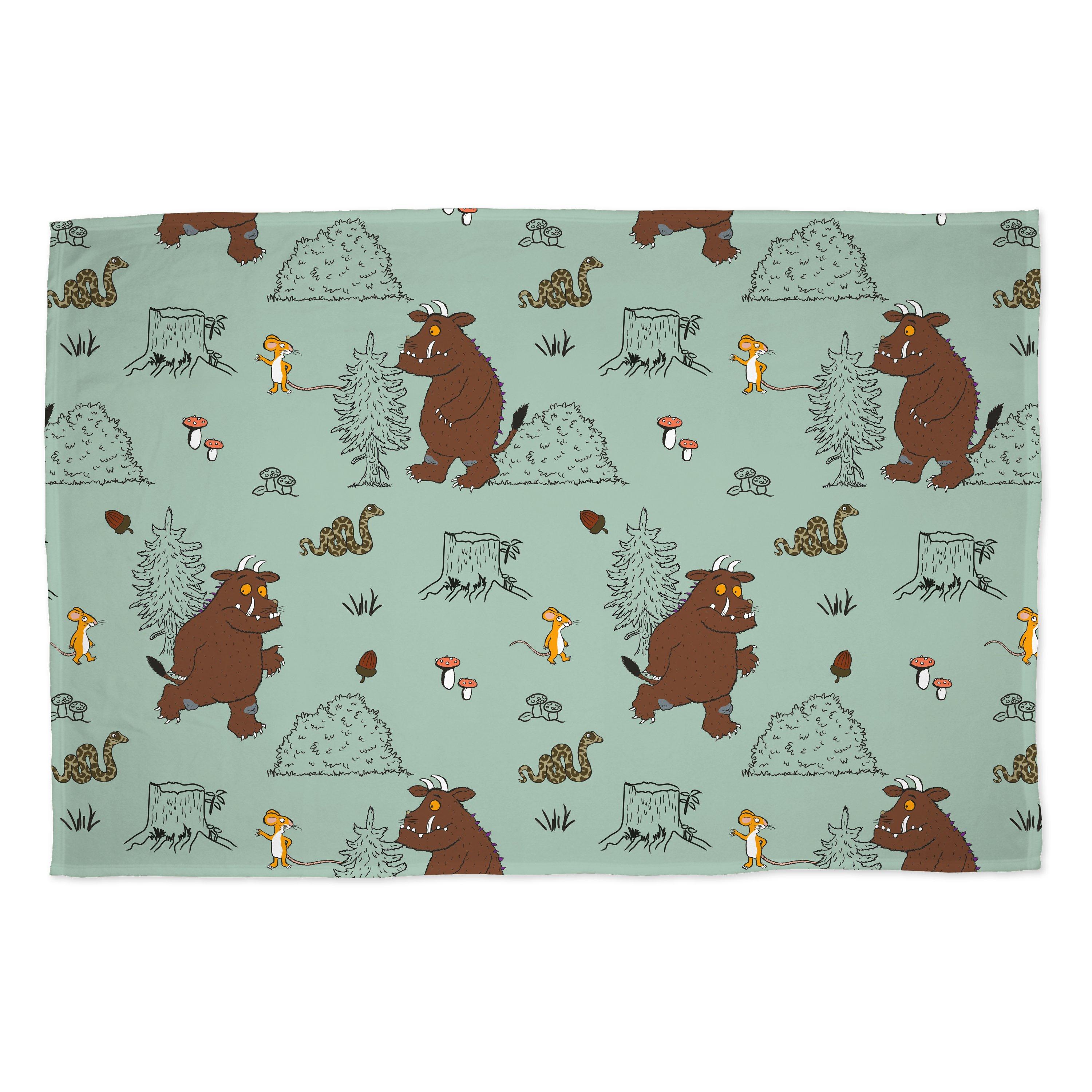Gruffalo  Kids The Woodland Fleece Blanket - Green - 100x150cm
