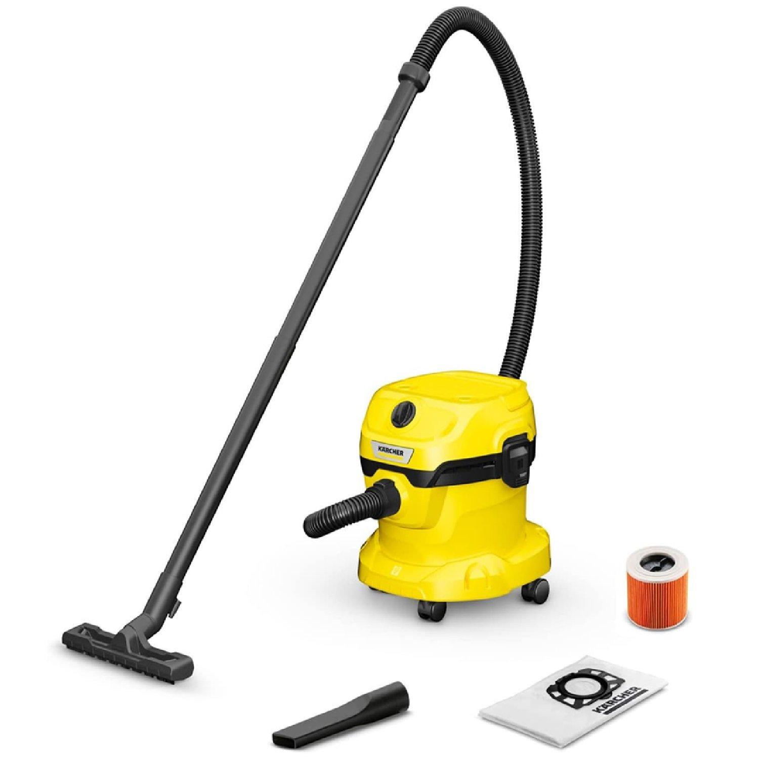 Yellow - Karcher - WD 2 Plus Cylinder Wet & Dry Vacuum Cleaner - 1