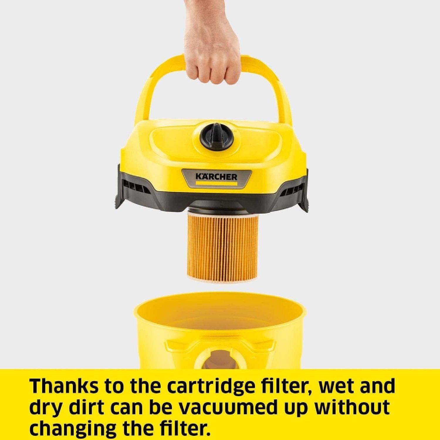 Yellow - Karcher - WD 2 Plus Cylinder Wet & Dry Vacuum Cleaner - 2