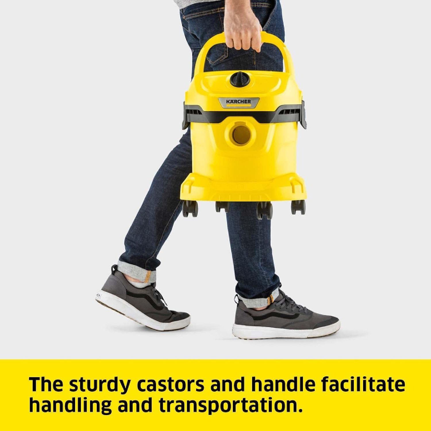 Yellow - Karcher - WD 2 Plus Cylinder Wet & Dry Vacuum Cleaner - 3