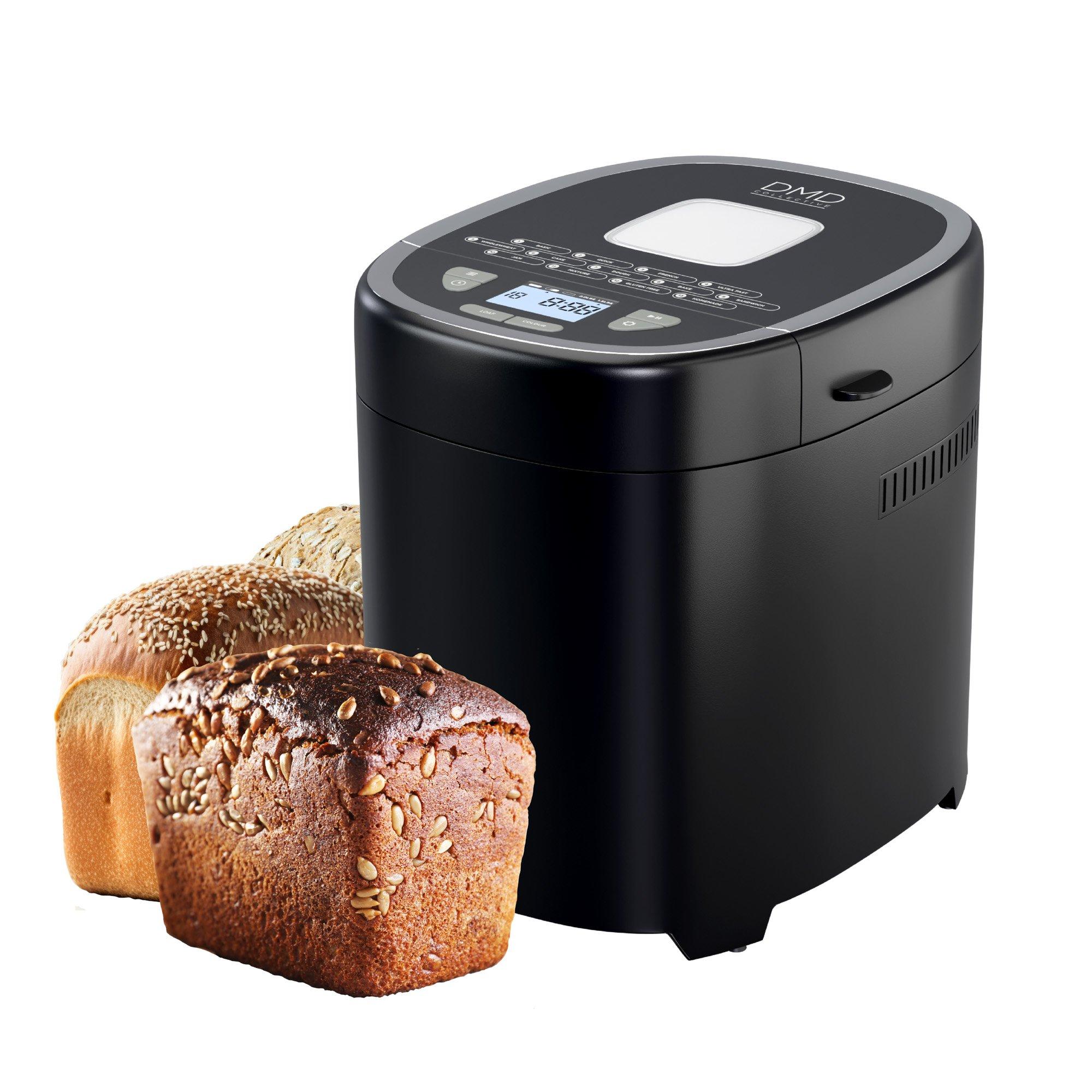 Black - DMD Collective - 17-in-1 Bread Maker, 2lb Bread Machine - 1
