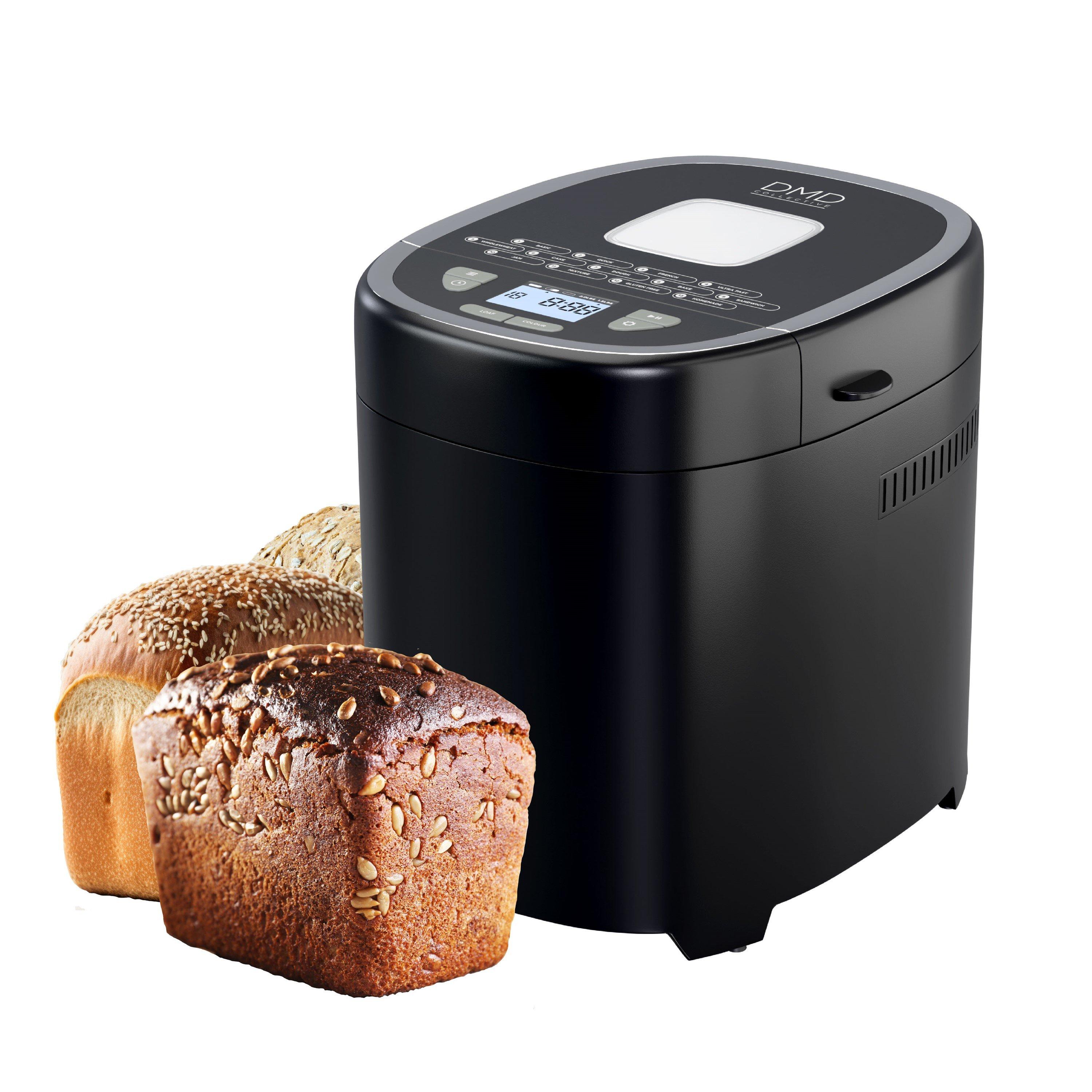Black - DMD Collective - 17-in-1 Bread Maker, 2lb Bread Machine - 2