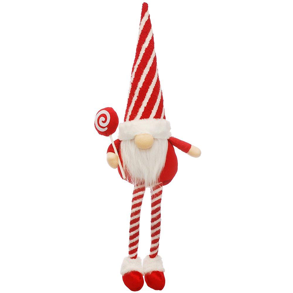 White - Something Different - 64cm Red Striped Dangly Leg Gonk