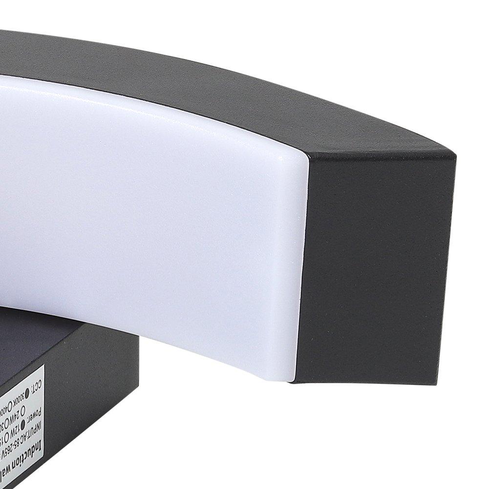 Black - Breeins - LED Curved Induction Wall Light for Outdoor - 15