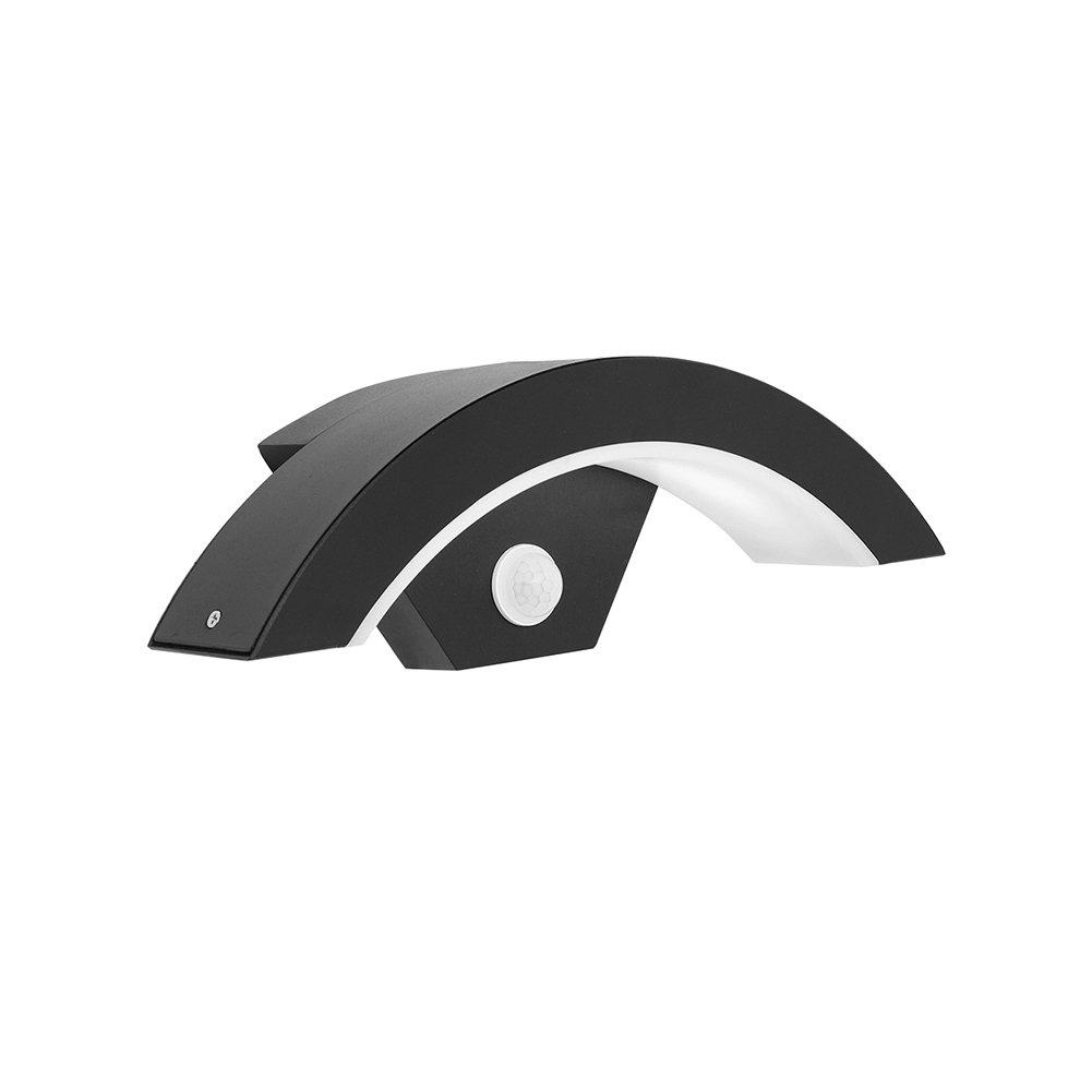 Black - Breeins - LED Curved Induction Wall Light for Outdoor - 6