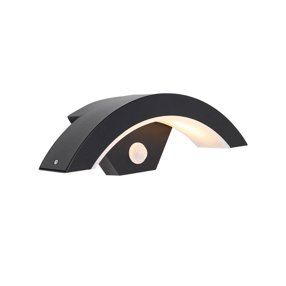 Black - Breeins - LED Curved Induction Wall Light for Outdoor - 7