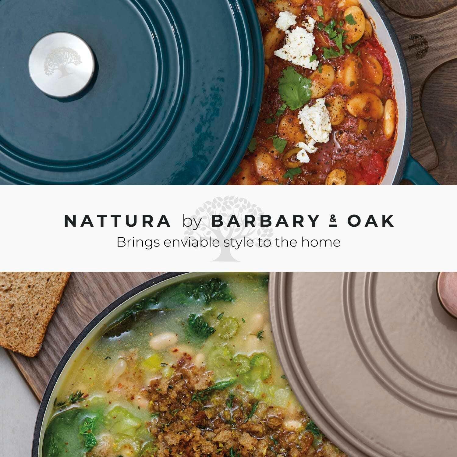 Agave - Barbary And Oak - Nattura 28cm/3.8L Shallow Cast Iron Casserole Dish  Agave - 8