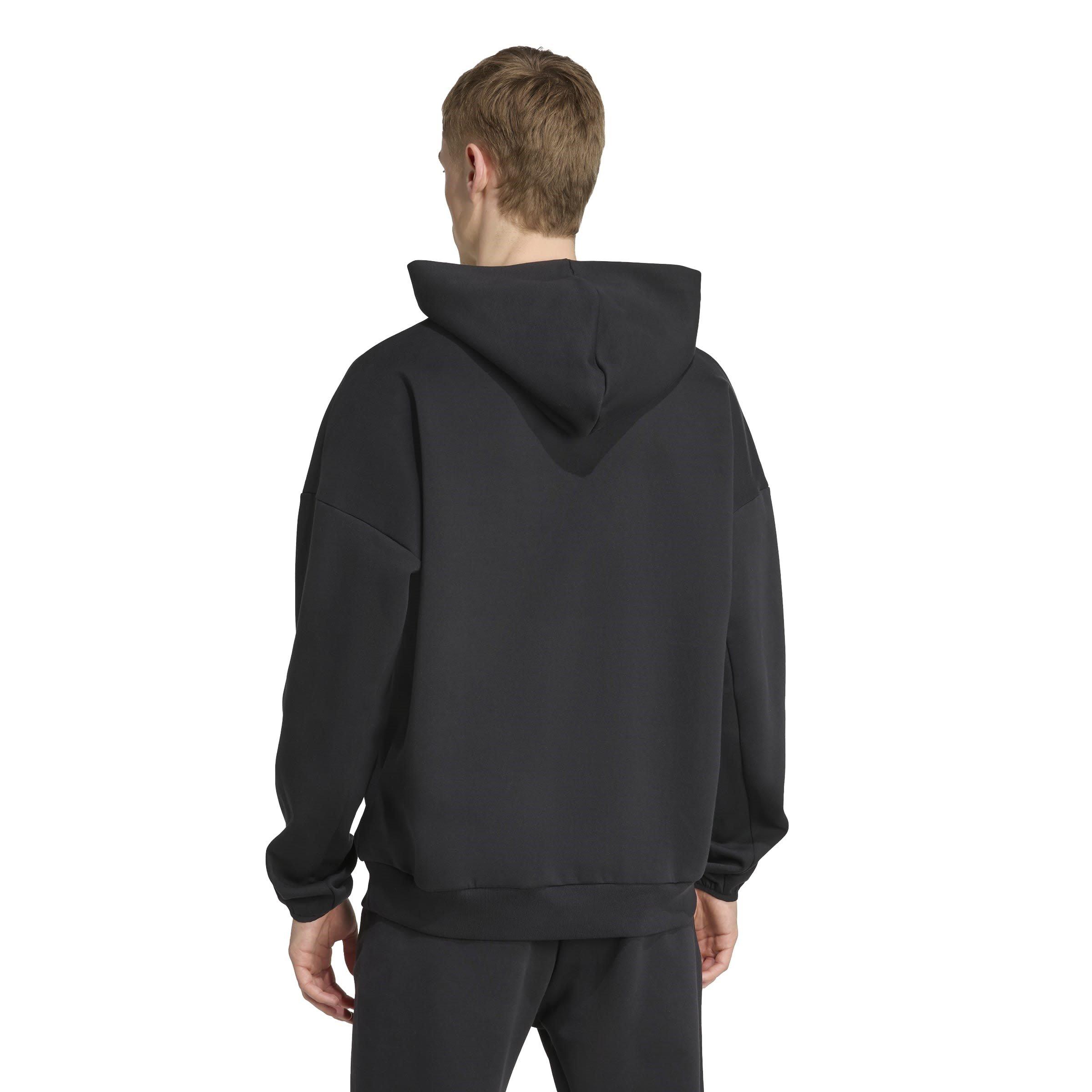 ALLE ZWARTEN - adidas - All Blacks Cotton Long Sleeve Hooded Performance Rugby Jacket - 3