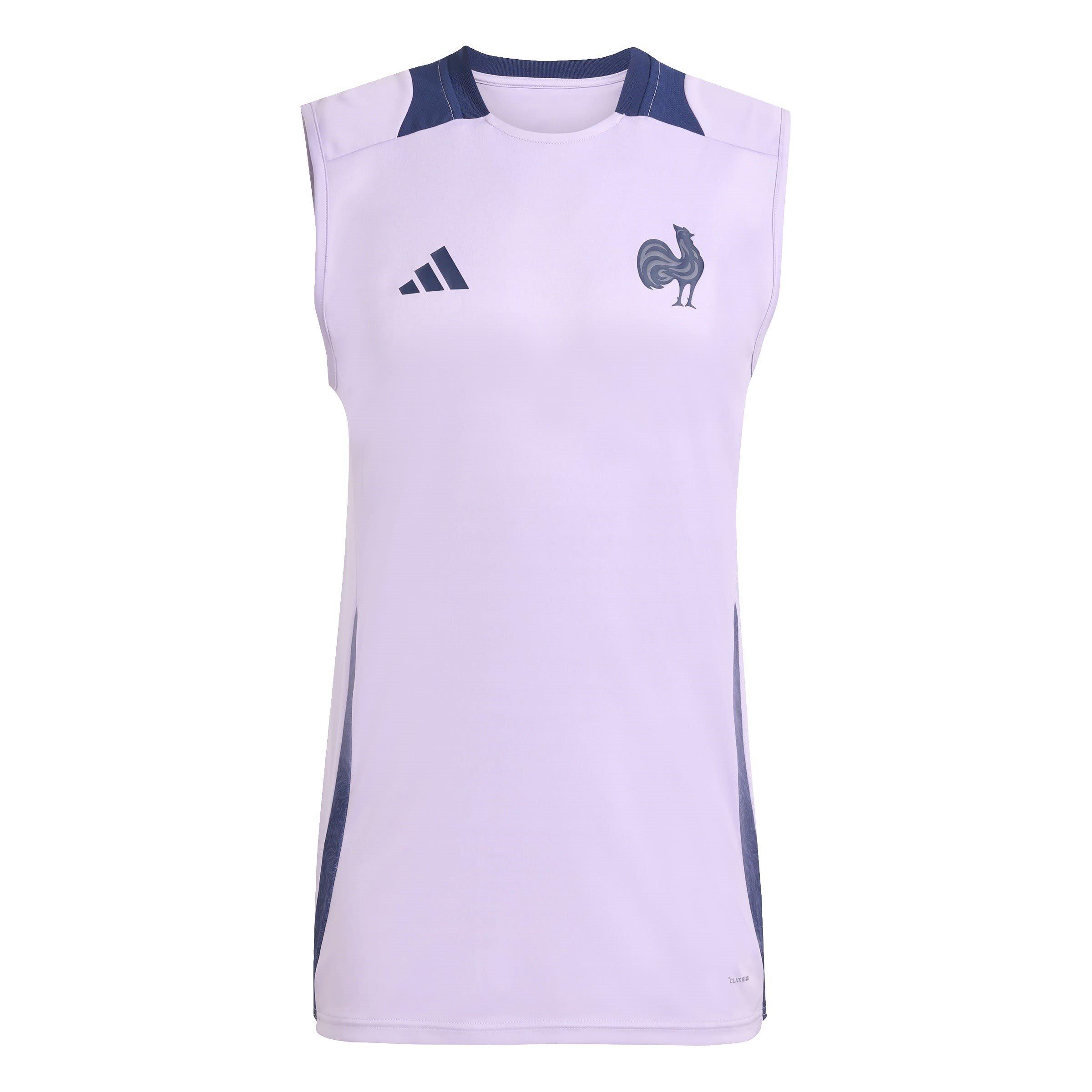 Adidas Men's France Rugby World Cup Singlet 2025 Adults - Powder Plum - 2XL