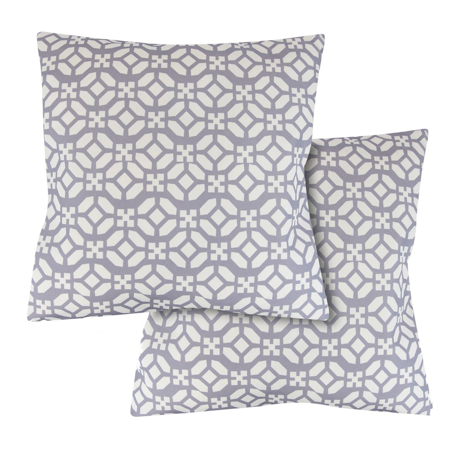 Grey - Streetwize - Outdoor Geo  Scatter Cushions - 1